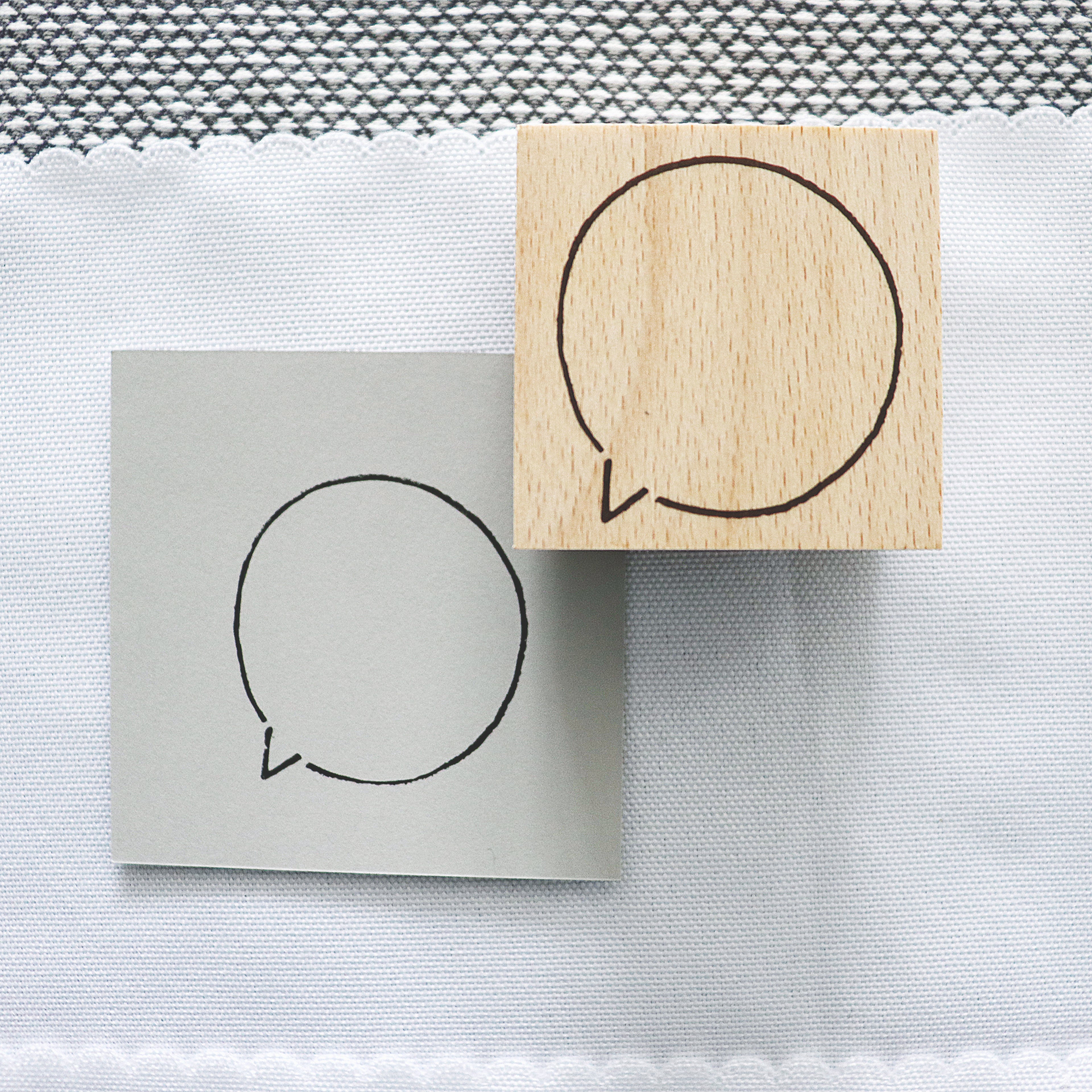 Arte Co. Wood Stamp - Speech Bubble
