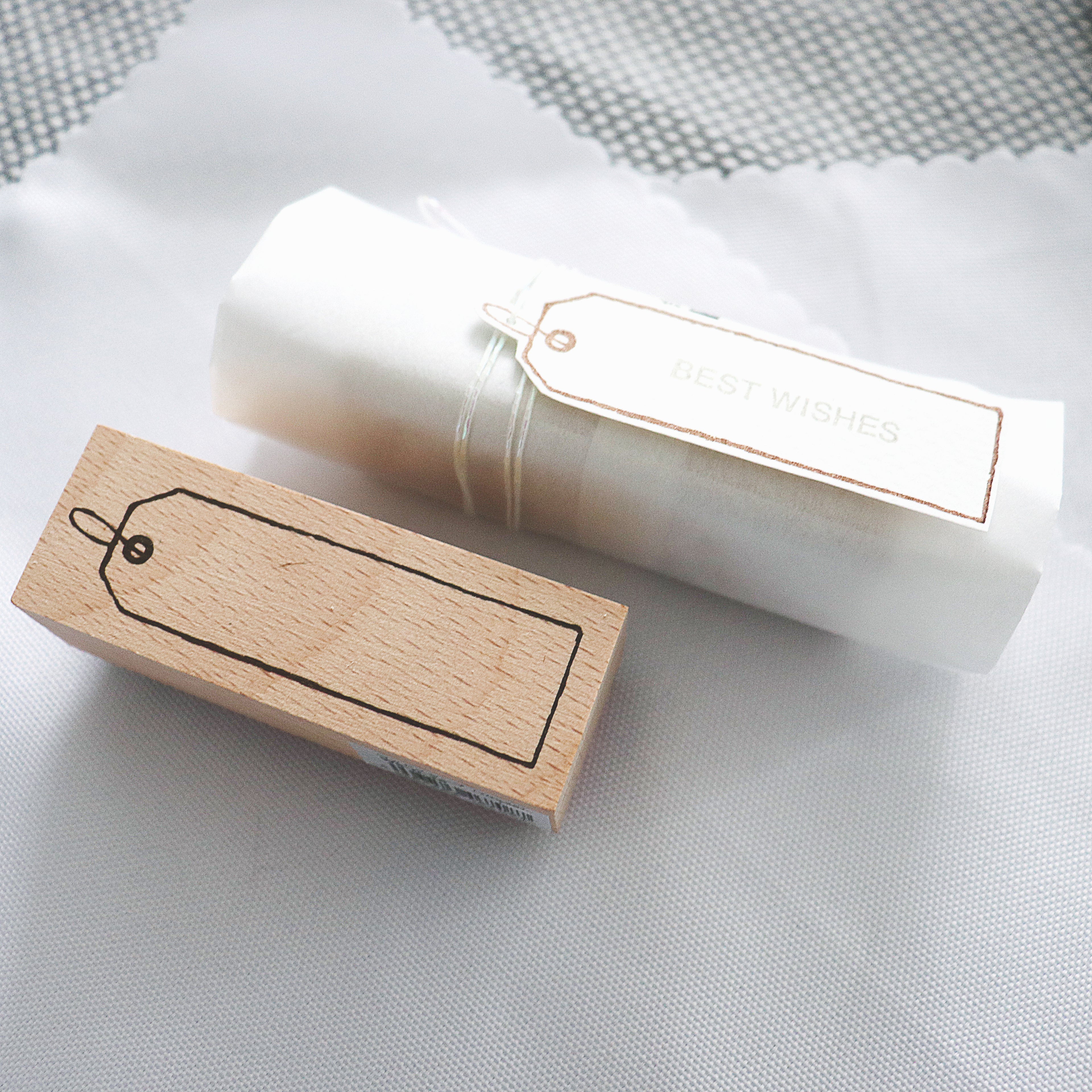 Arte Co. Wood Stamp - Gift Tag