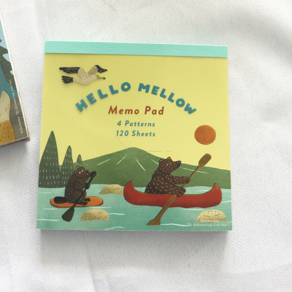 [Greeting Life] Square Memo Pad - Okataoka "Outdoor Life" Series