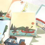 [Greeting Life] Square Memo Pad - Okataoka "Outdoor Life" Series