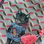 【Nathalie Lethe】Drawstring Bag - Black Cat