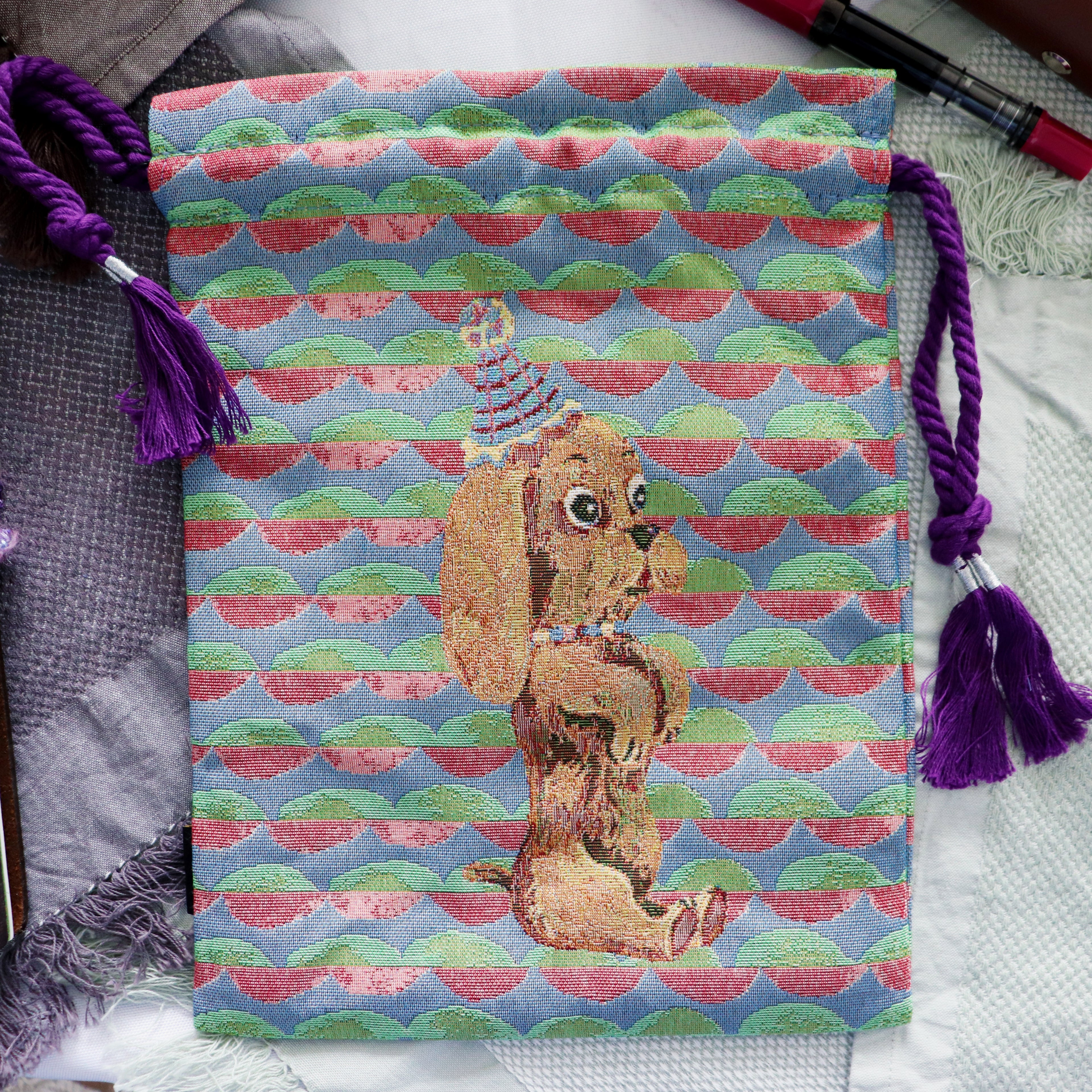 【Nathalie Lethe】Drawstring Bag - Dog