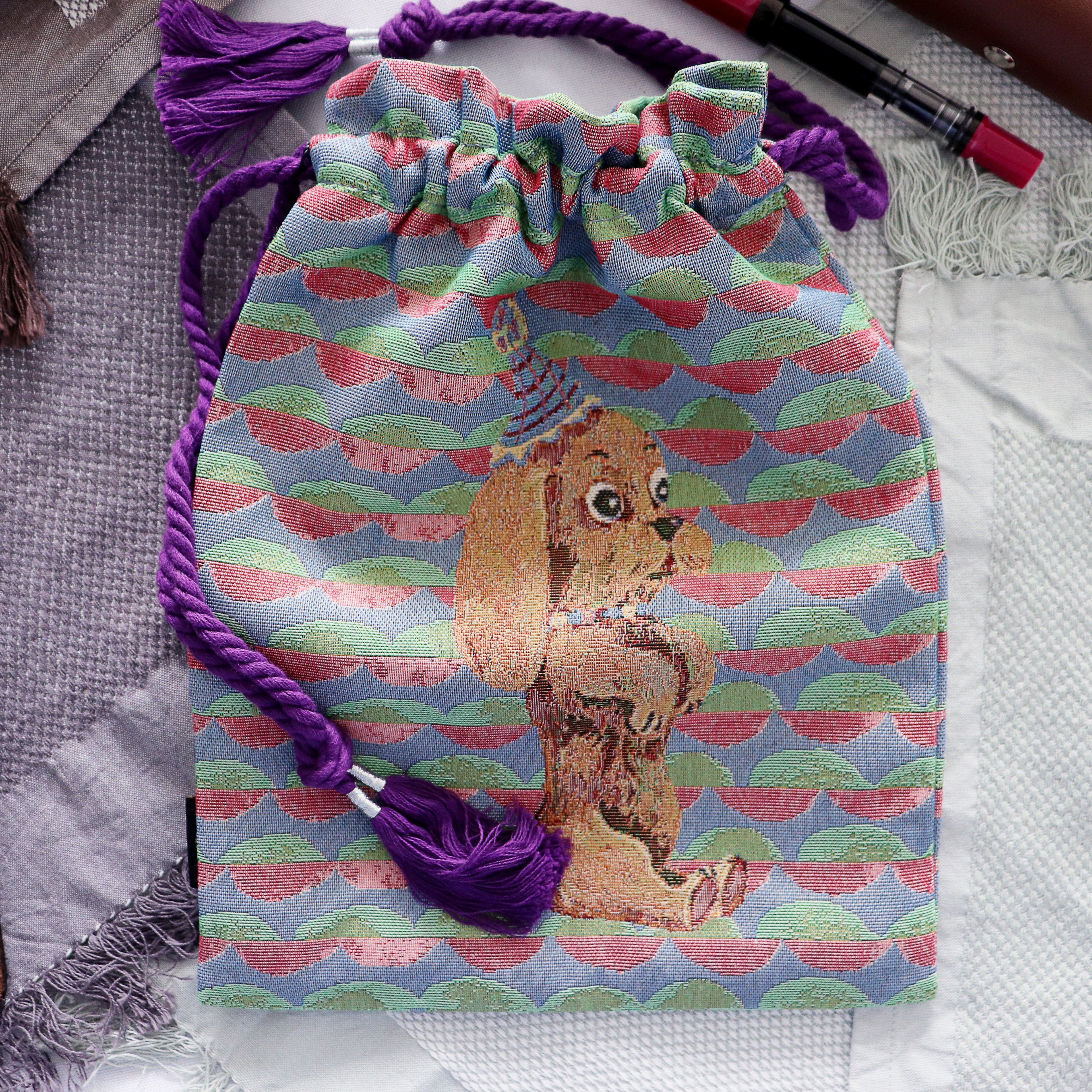 【Nathalie Lethe】Drawstring Bag - Dog