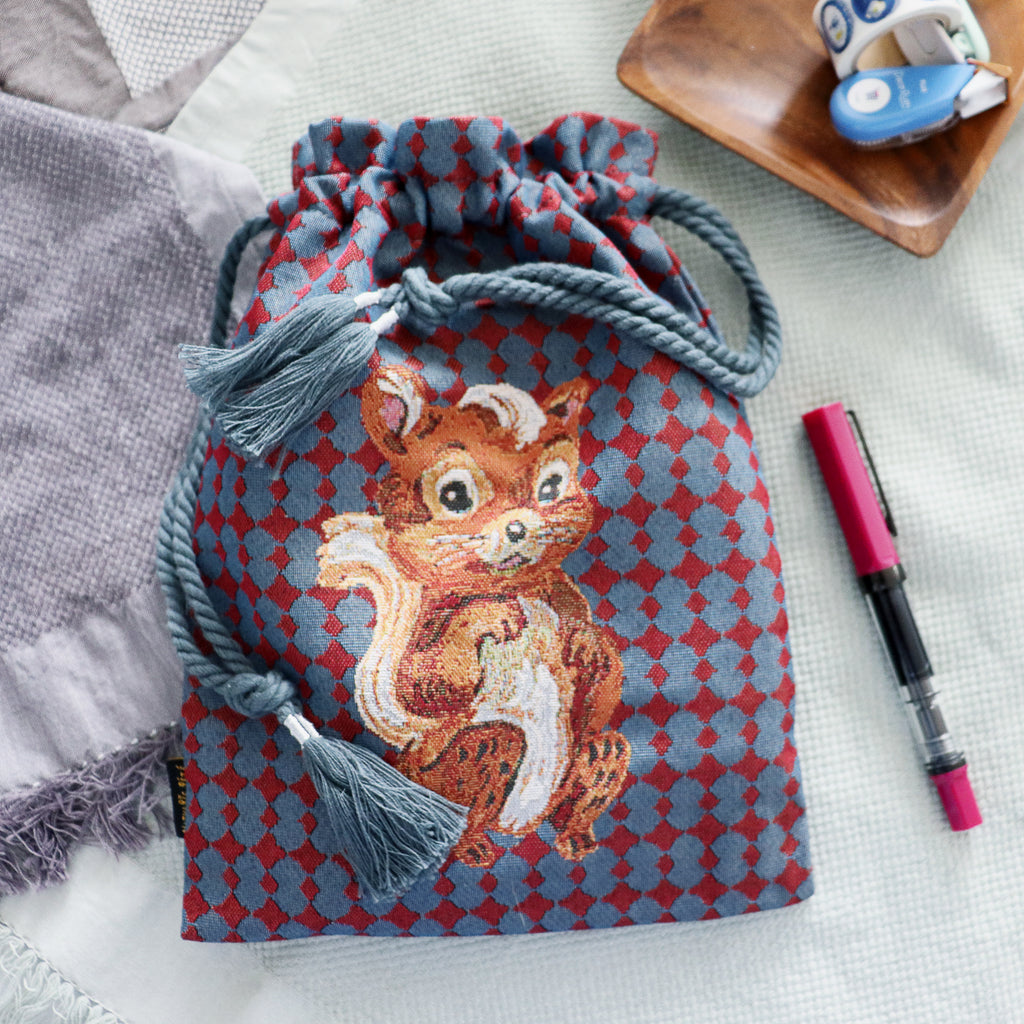 【Nathalie Lethe】Drawstring Bag - Squirrel