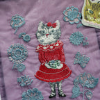 【Nathalie Lethe】Organdy Drawstring Pouch - Gray Cat