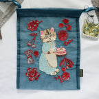 【Nathalie Lethe】Organdy Drawstring Pouch - Blue Eye