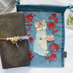 【Nathalie Lethe】Organdy Drawstring Pouch - Blue Eye