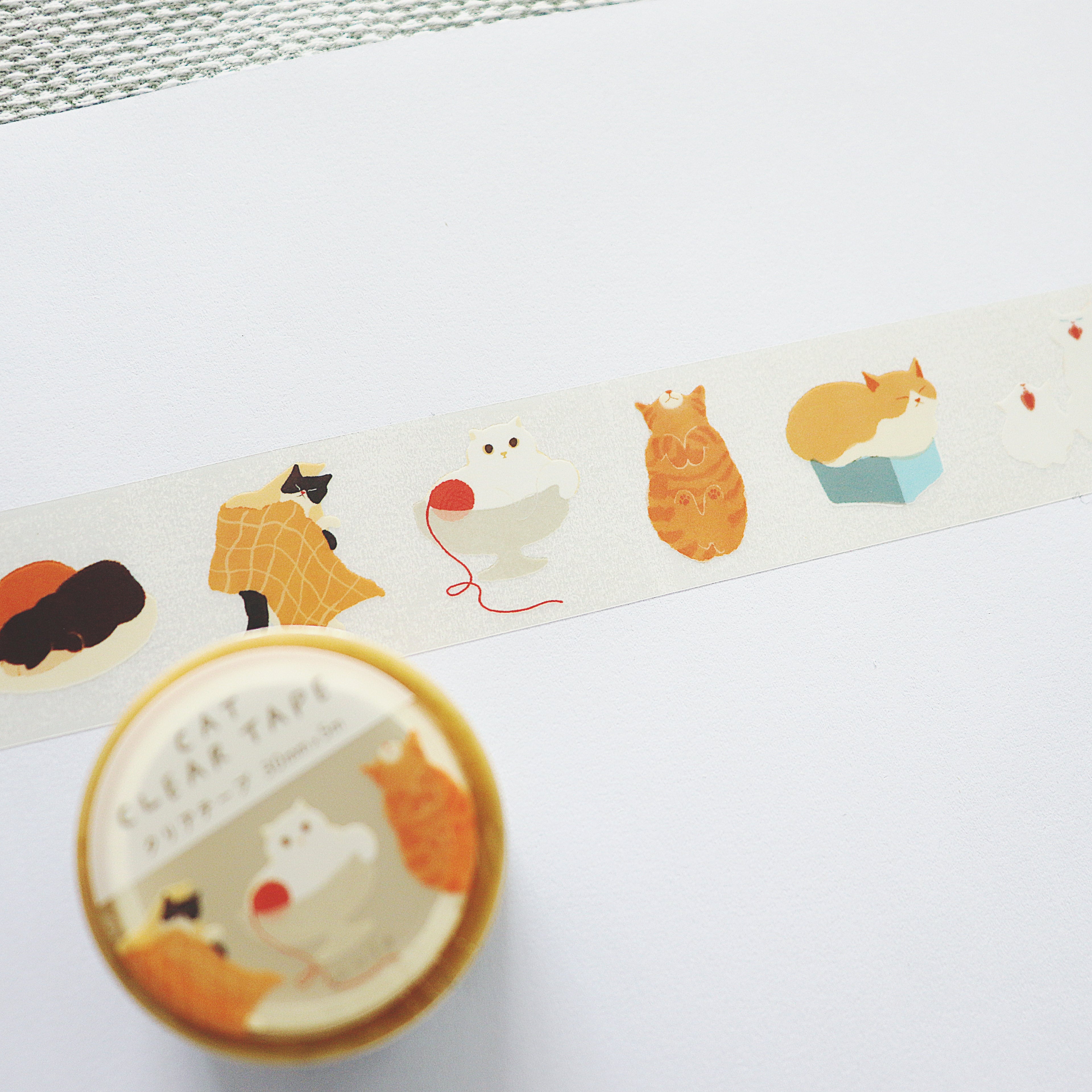 【Mula】Clear Decorative Tape - Cat with Magical Powers