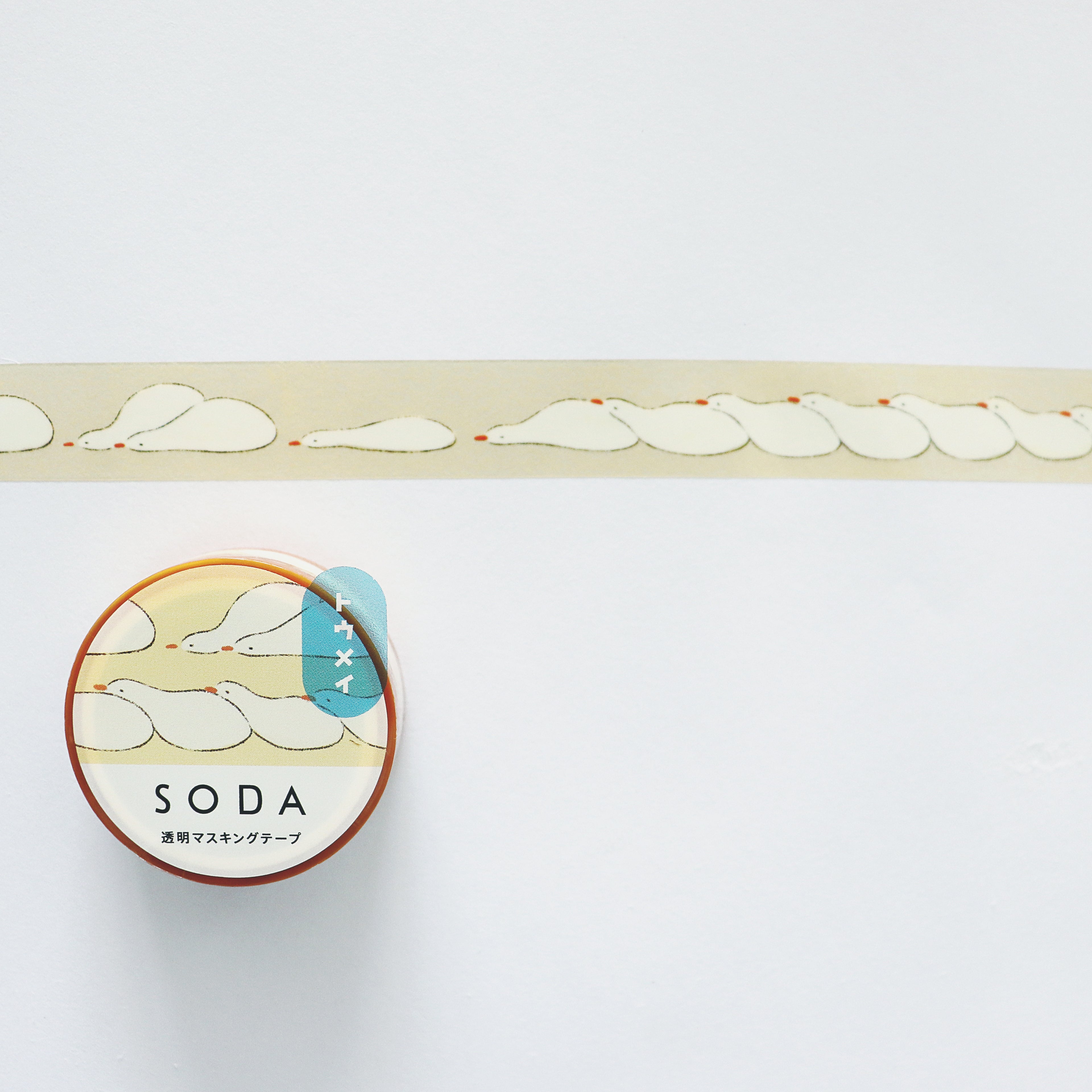 【Kingjim】SODA Clear Decorative Tape - Hinata Bokko (15mm × 3m)