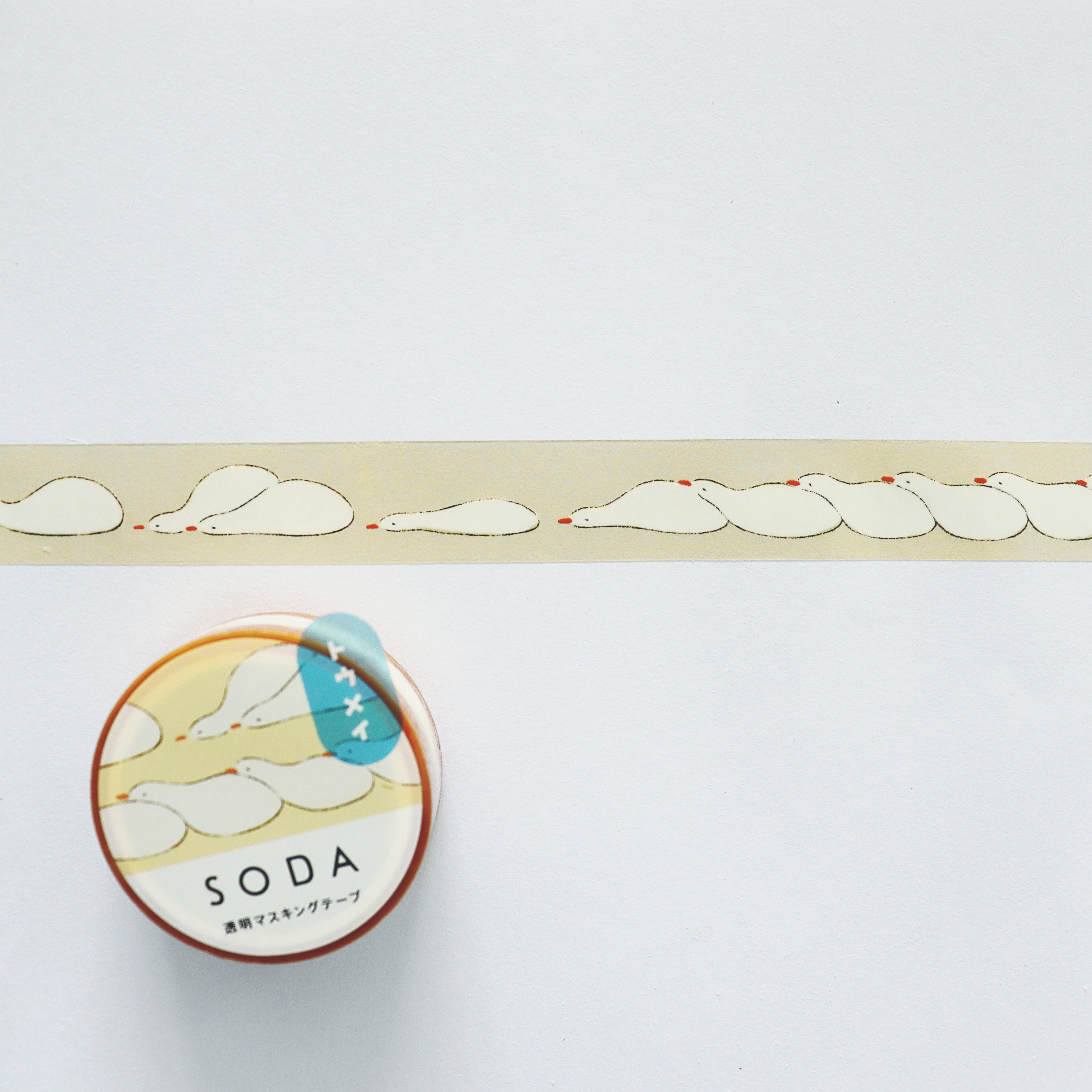 【Kingjim】SODA Clear Decorative Tape - Hinata Bokko (15mm × 3m)