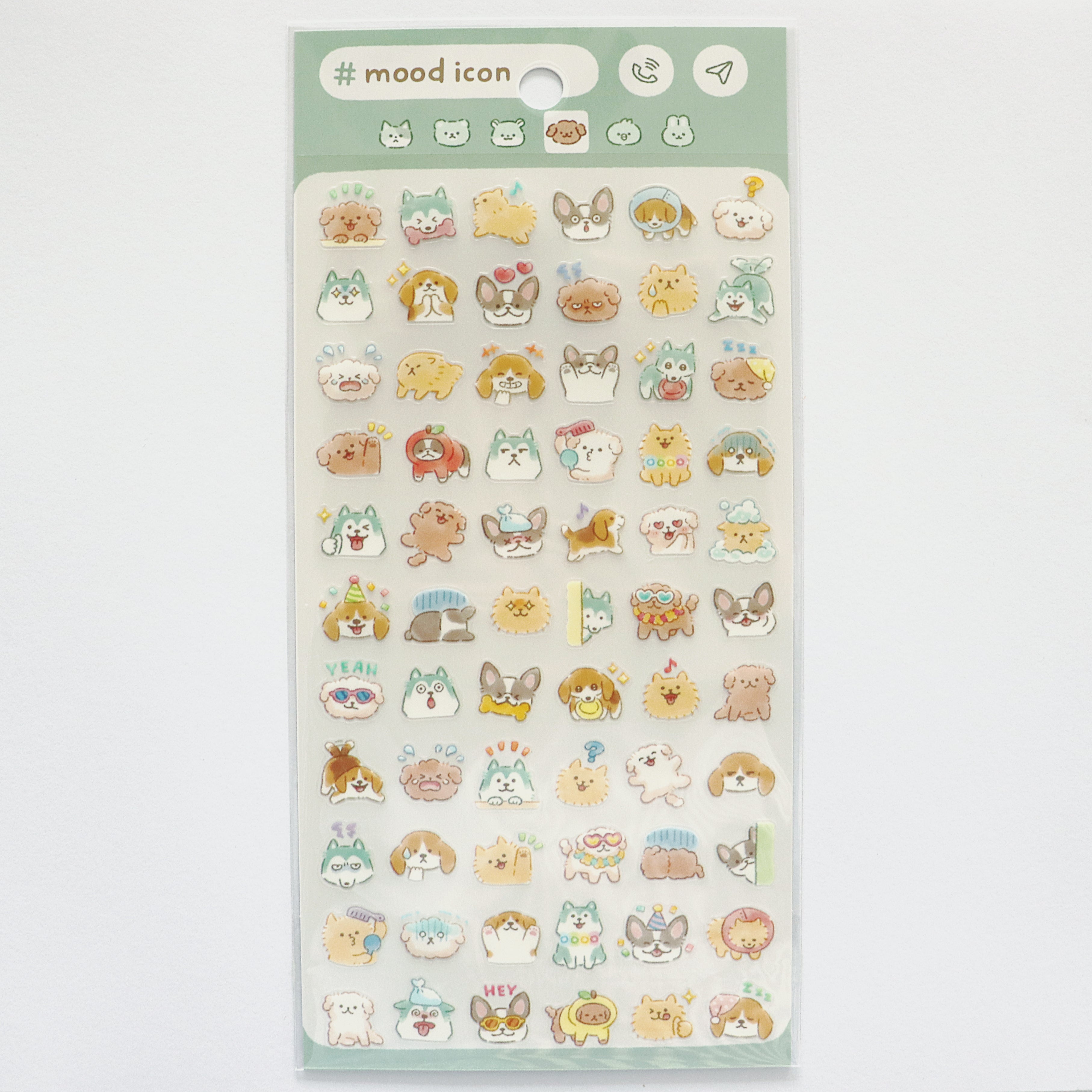 【Mind Wave】Mood Icon Stickers - Dog Emoji Expressions