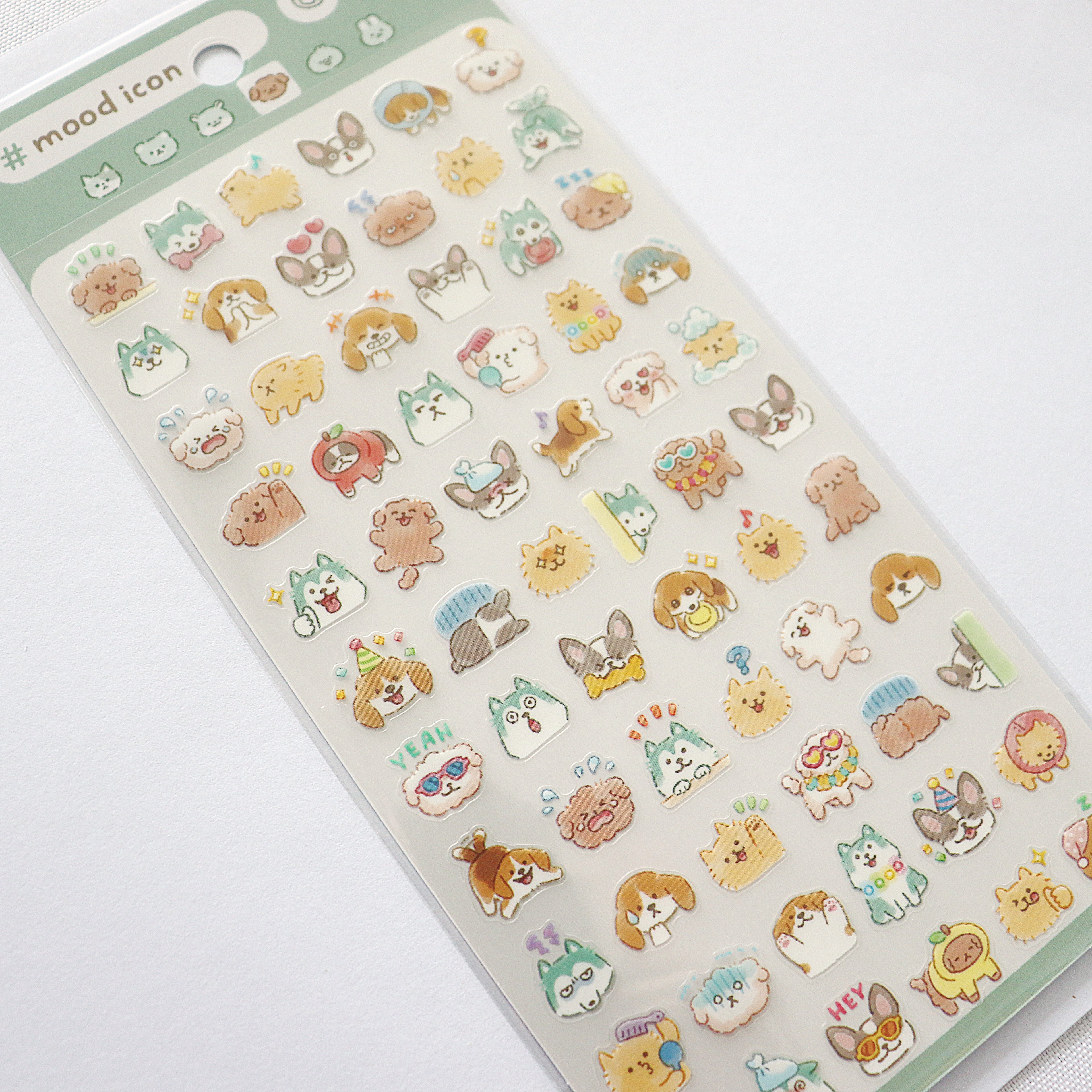 【Mind Wave】Mood Icon Stickers - Dog Emoji Expressions