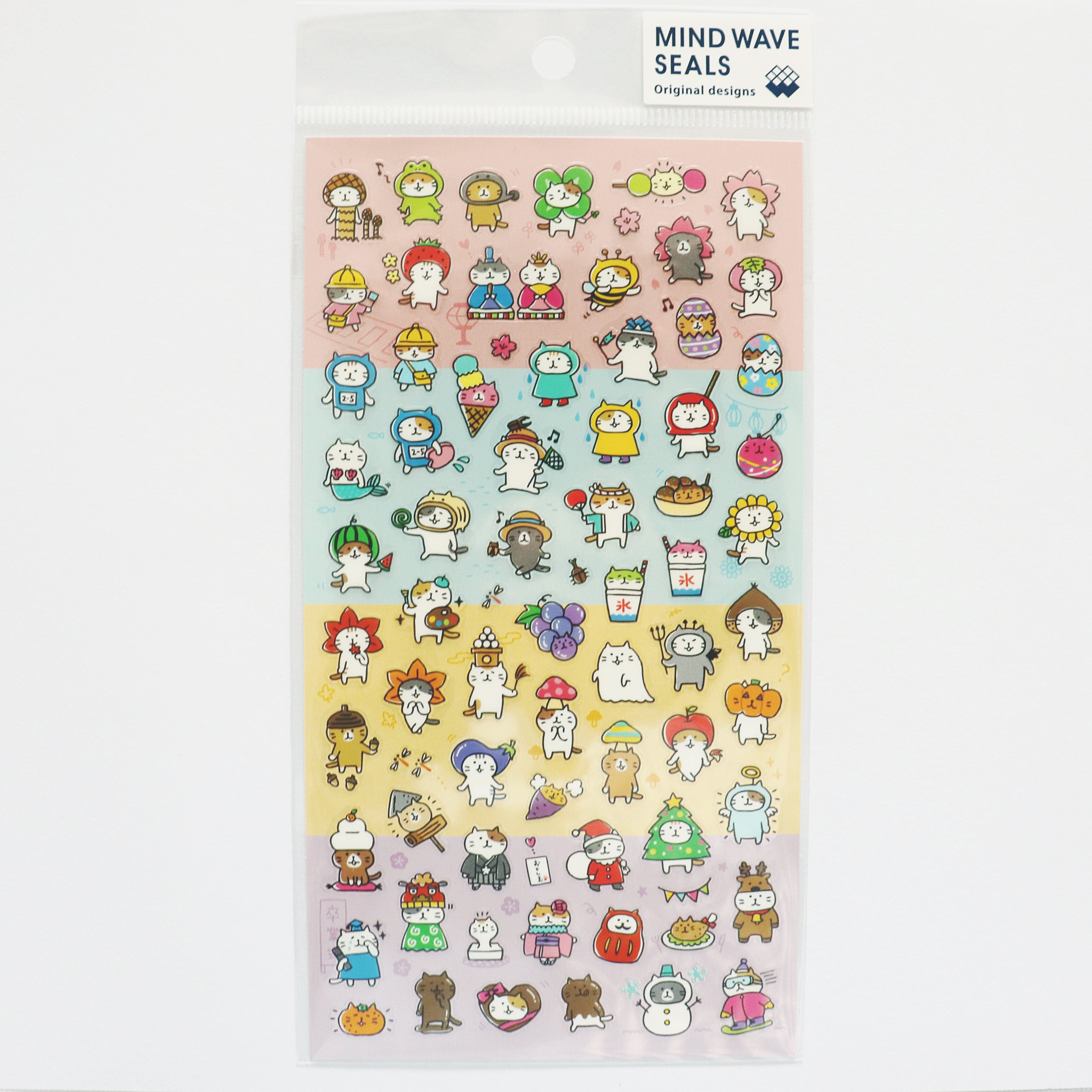 Mind Wave PutiPuti Seal - Petite Neco no Ichinen Cat Year Sticker