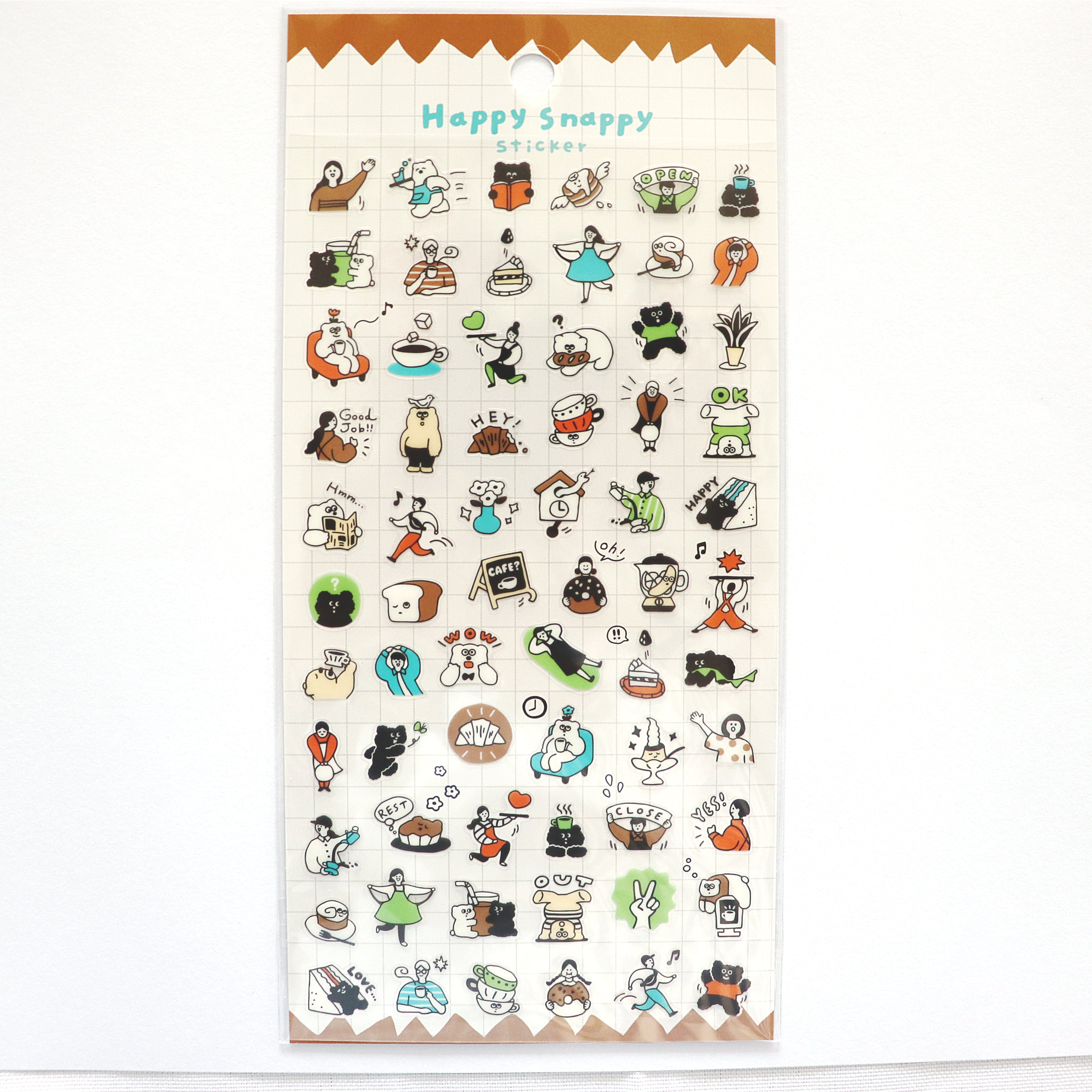 Mind Wave Happy Snappy Sticker - Brown Bear