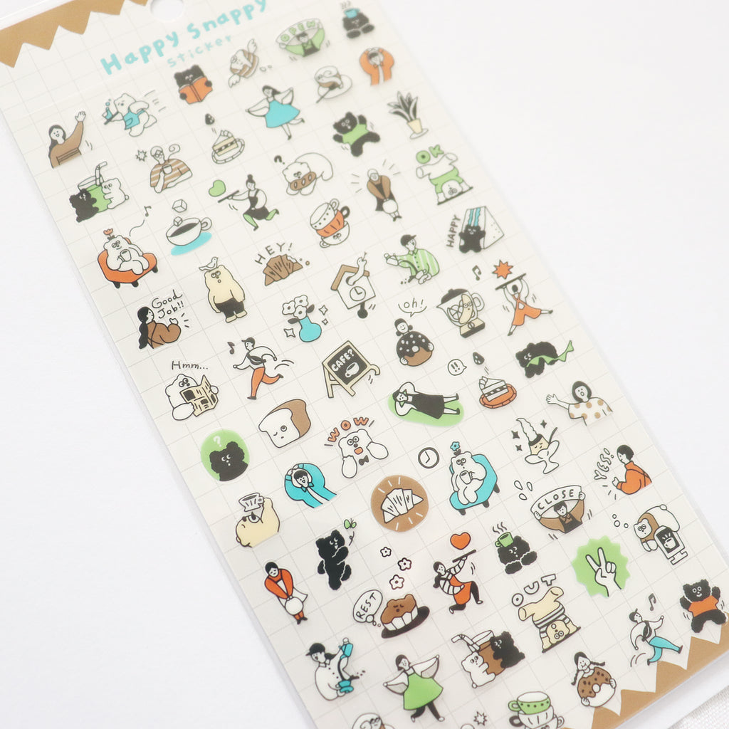 Mind Wave Happy Snappy Sticker - Brown Bear