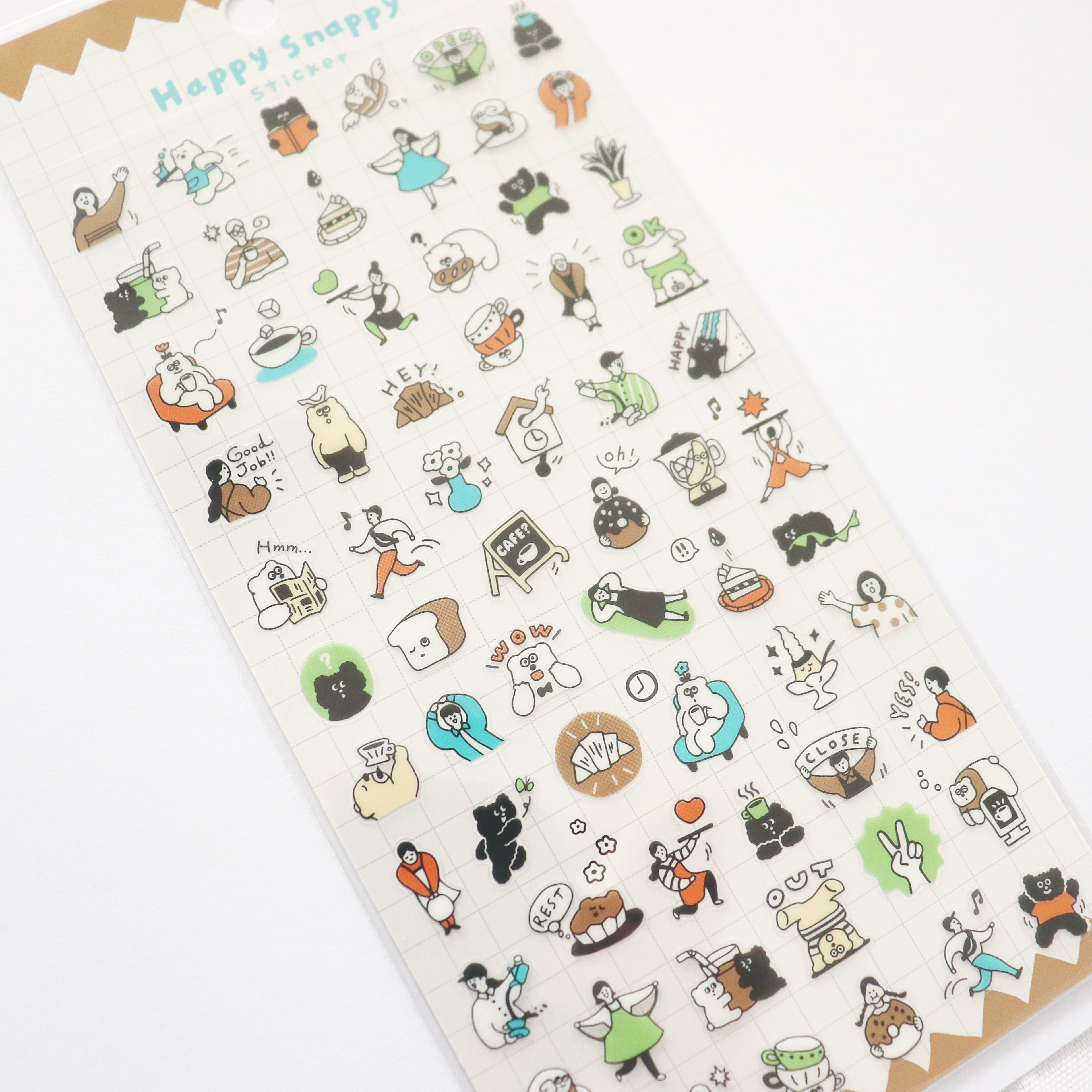 Mind Wave Happy Snappy Sticker - Brown Bear