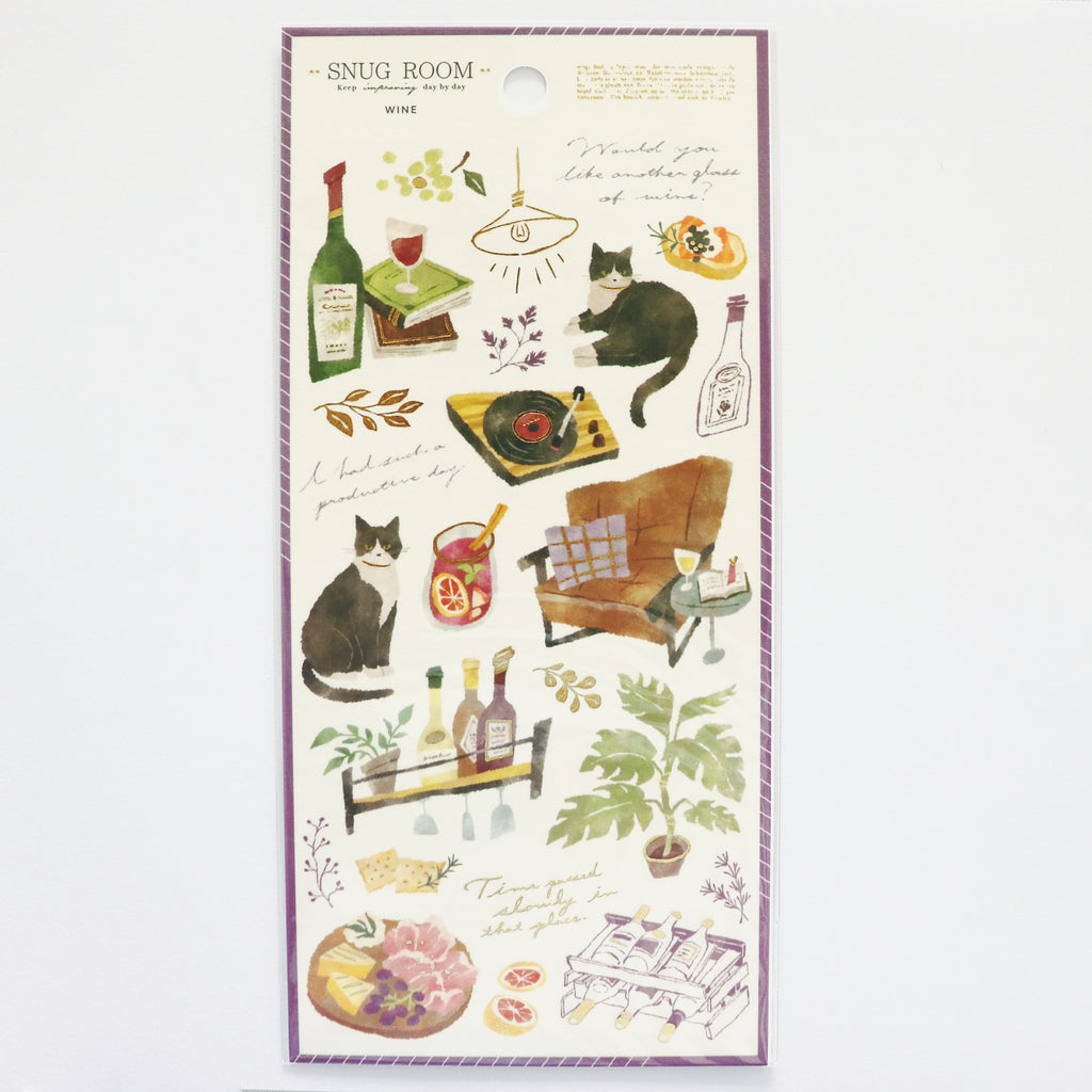 【Mind Wave】Snug Room Sticker - Wine