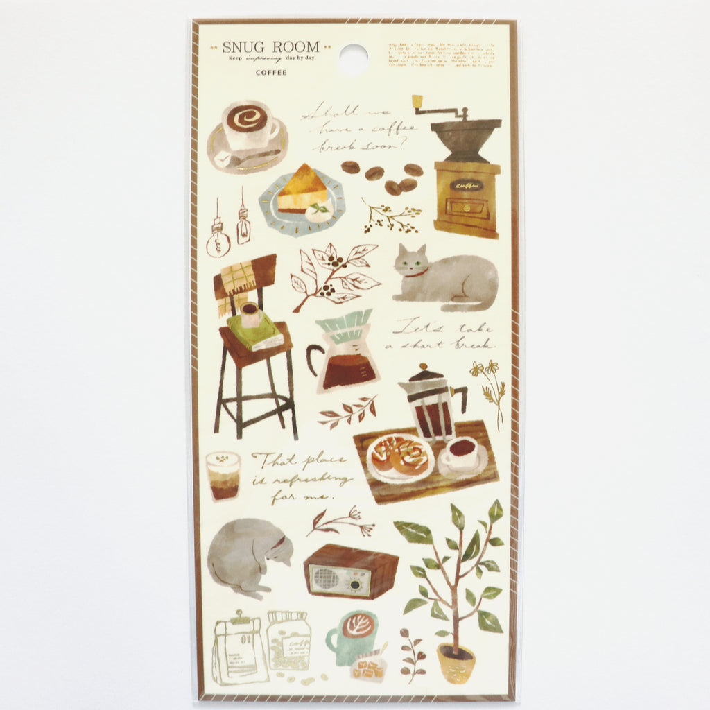 【Mind Wave】- Snug Room Sticker (Coffee)