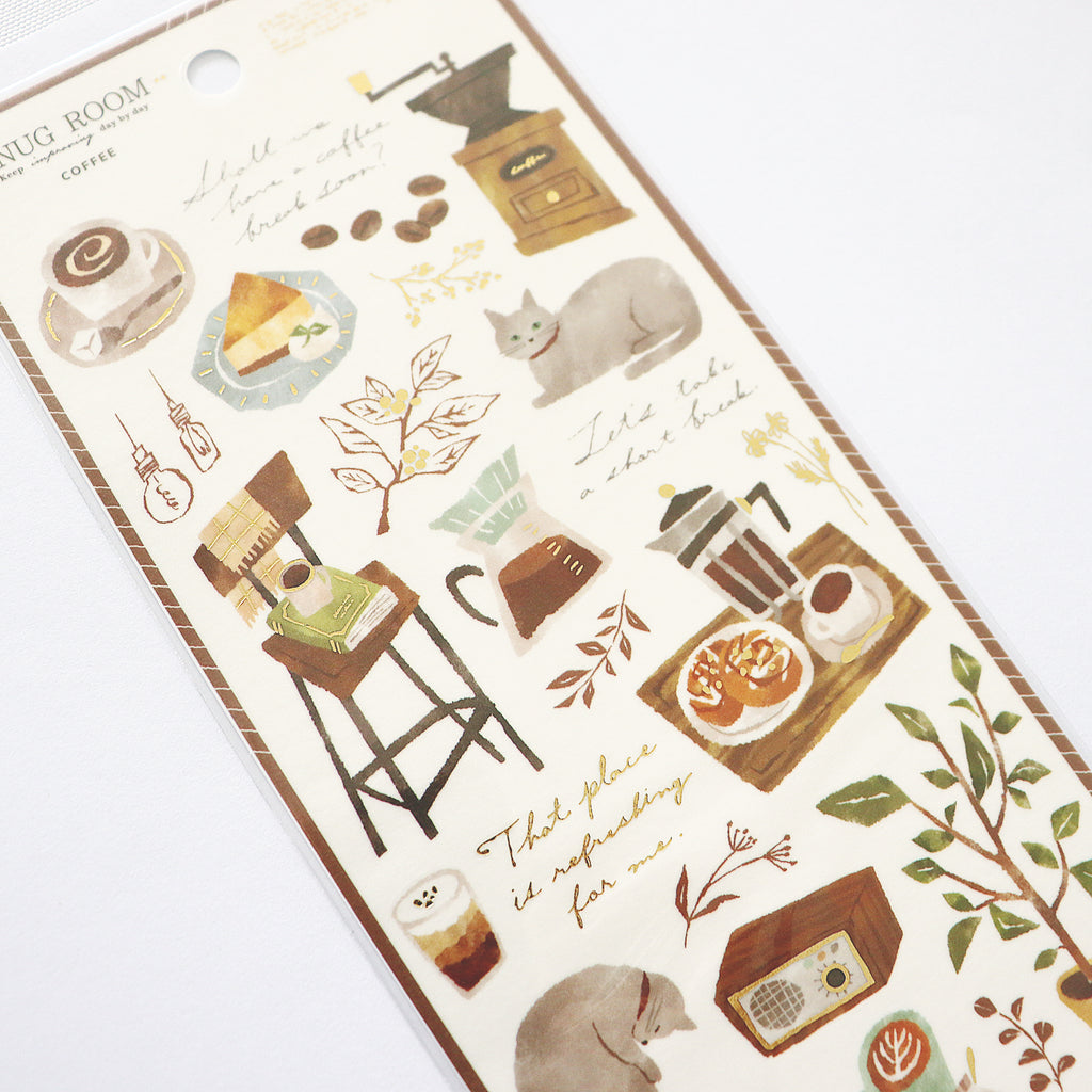 【Mind Wave】- Snug Room Sticker (Coffee)