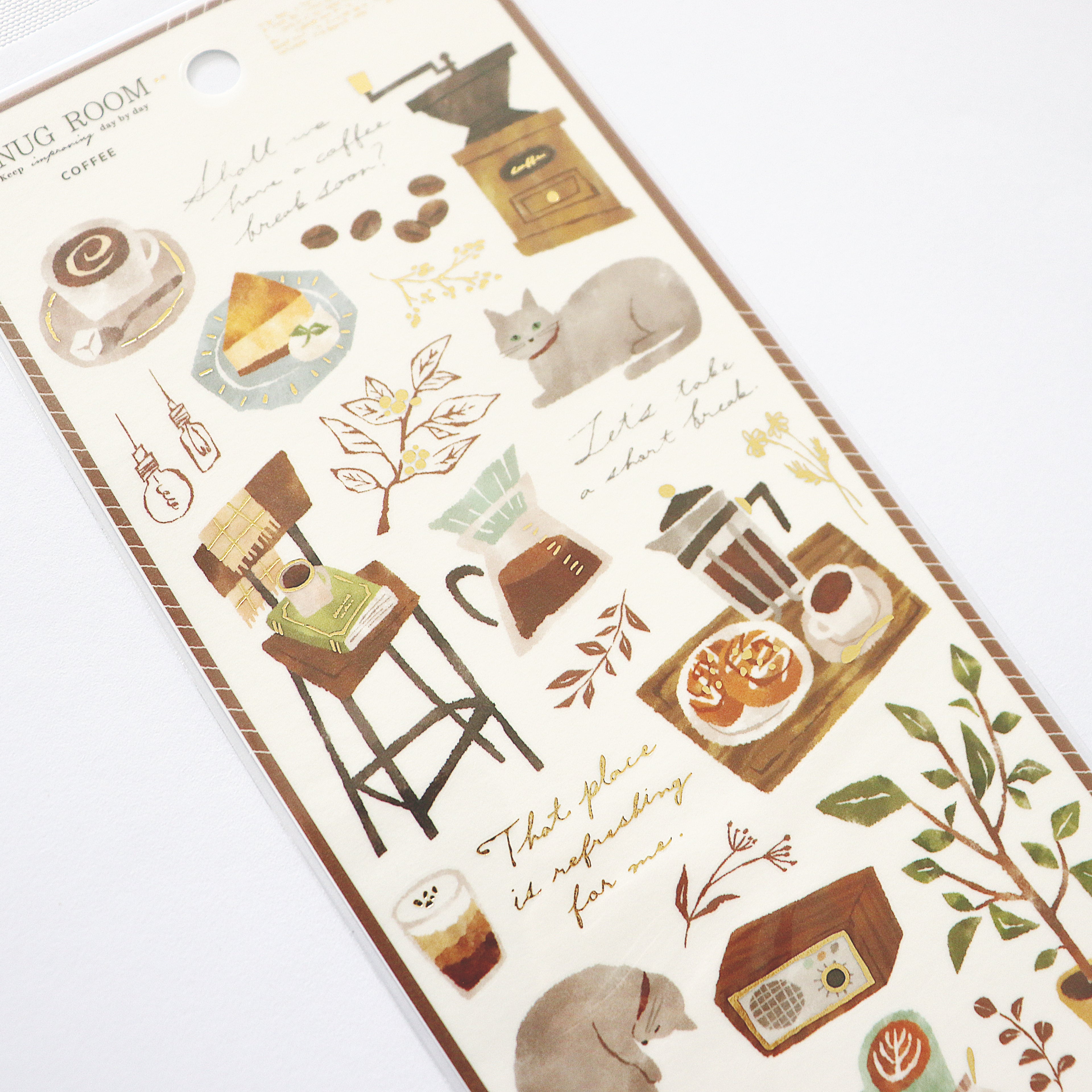 【Mind Wave】- Snug Room Sticker (Coffee)