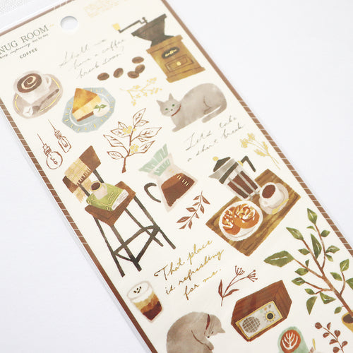 【Mind Wave】- Snug Room Sticker (Coffee)
