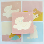 【Mula】Doggy Memo Pad - Nostalgic Wrapping Paper Design