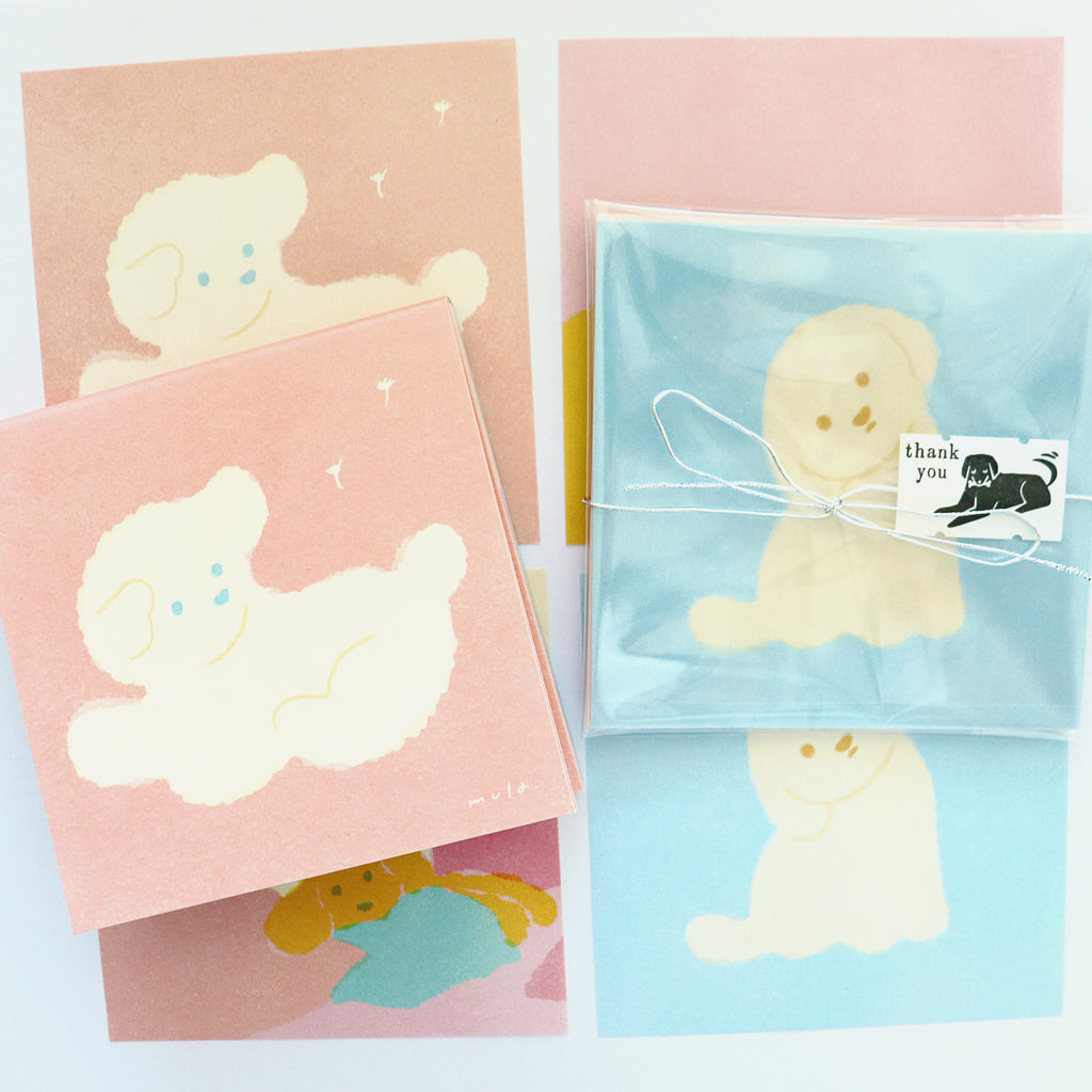 【Mula】Doggy Memo Pad - Nostalgic Wrapping Paper Design