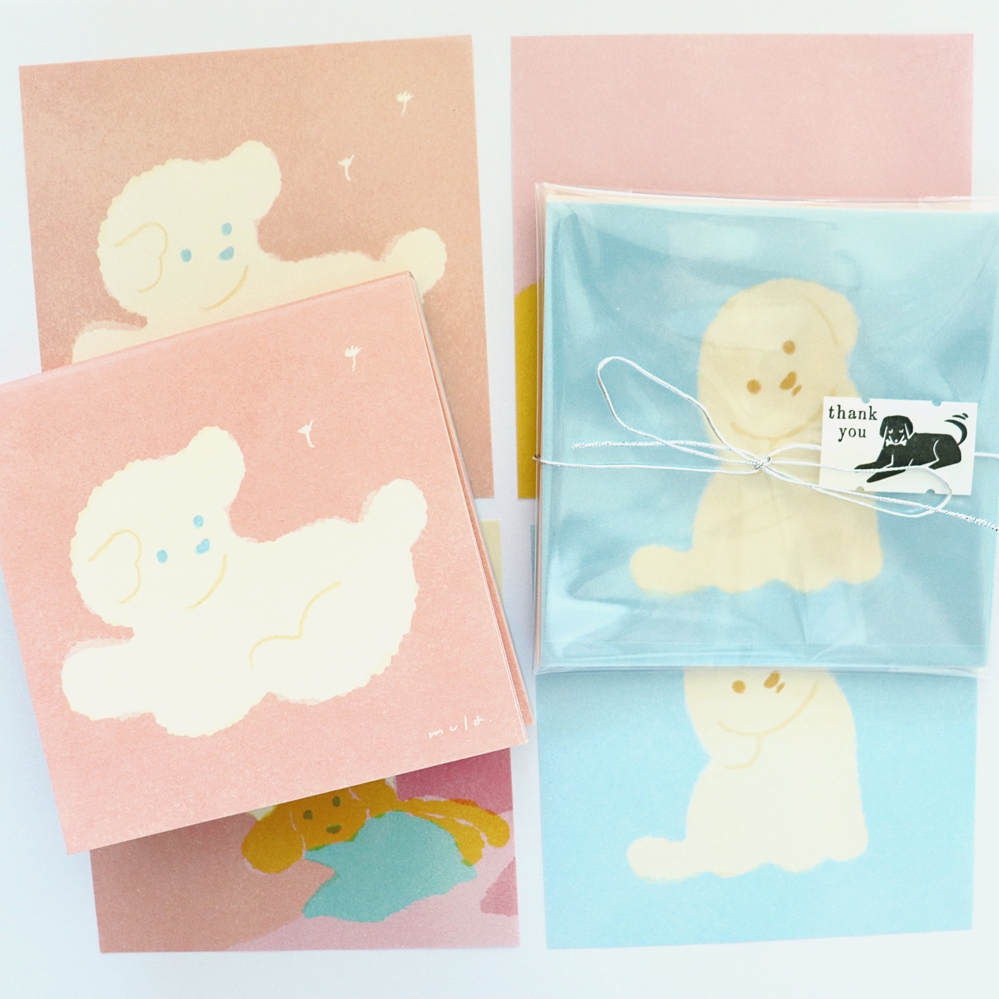 【Mula】Doggy Memo Pad - Nostalgic Wrapping Paper Design