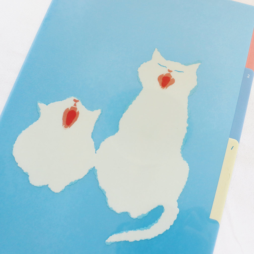 【Mula】Clear File Folder - A4 Meow (3 Pockets)