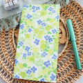 【Wanle Studio】Notebook - Blue-green Ditsy Floral (11×21cm)