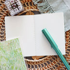 【Wanle Studio】Notebook - Passport Size - Petite White Floral (8.8×12.5cm)
