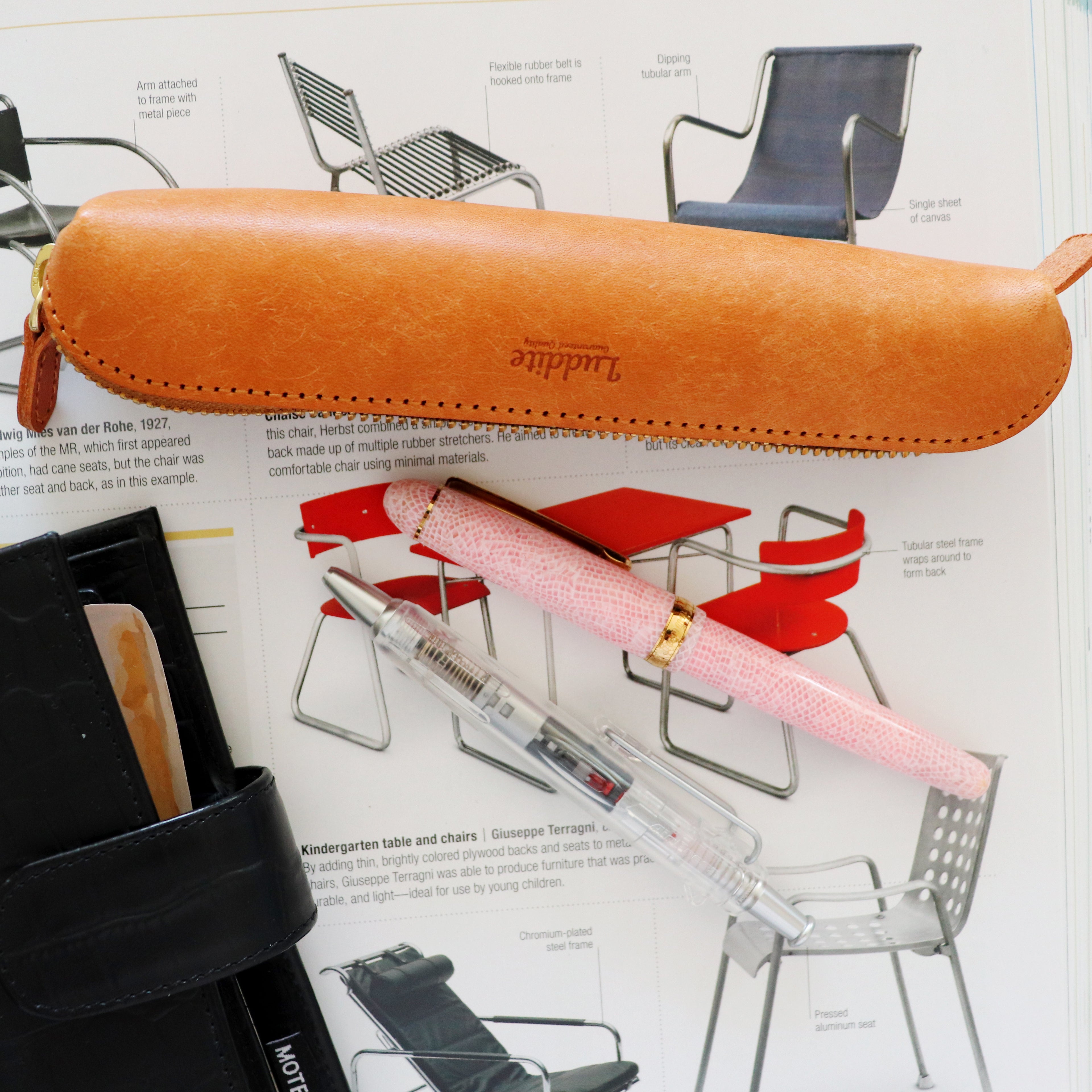 【Luddite】Leather Arch Pen Case- Maya- Small