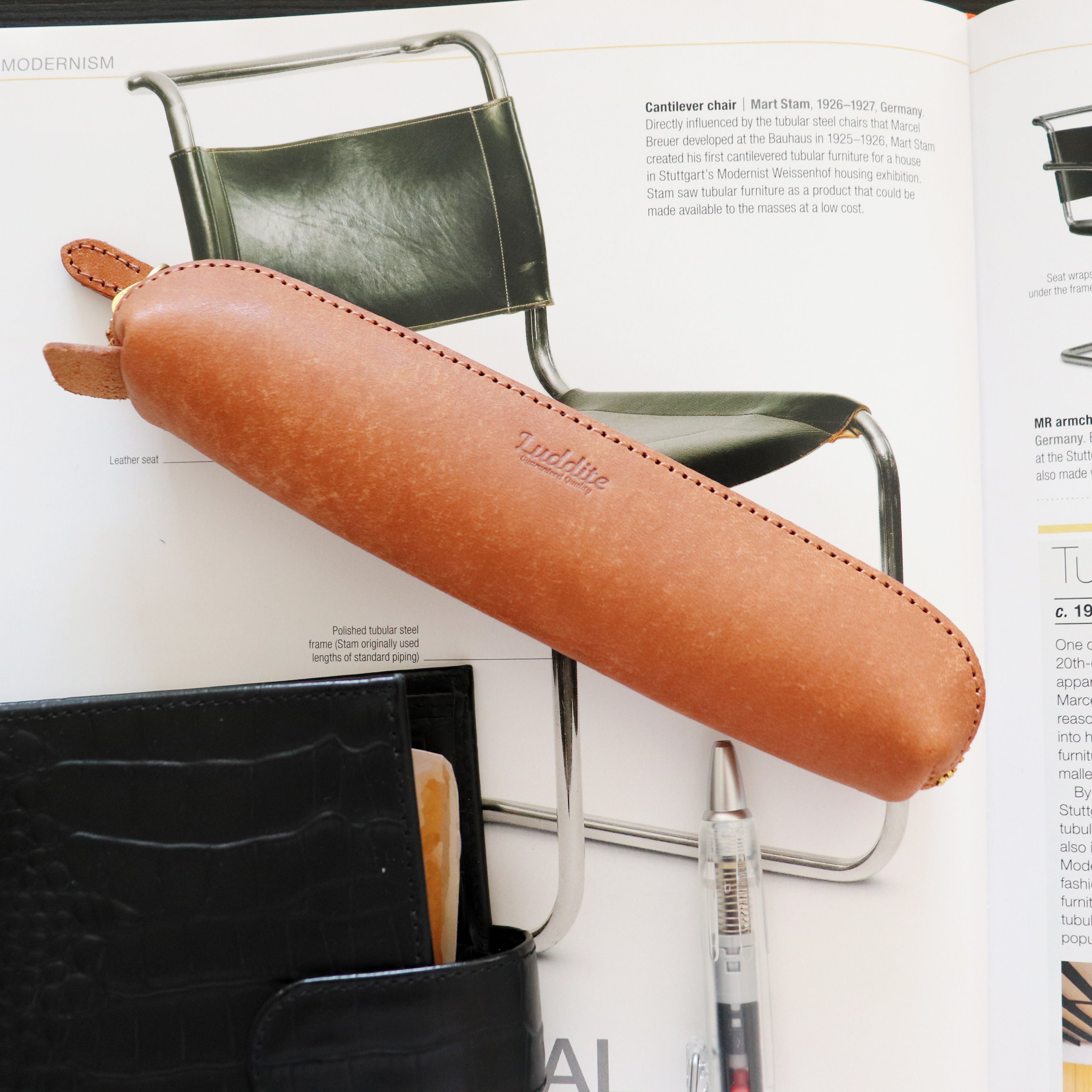 【Luddite】Leather Arch Pen Case- Maya- Small