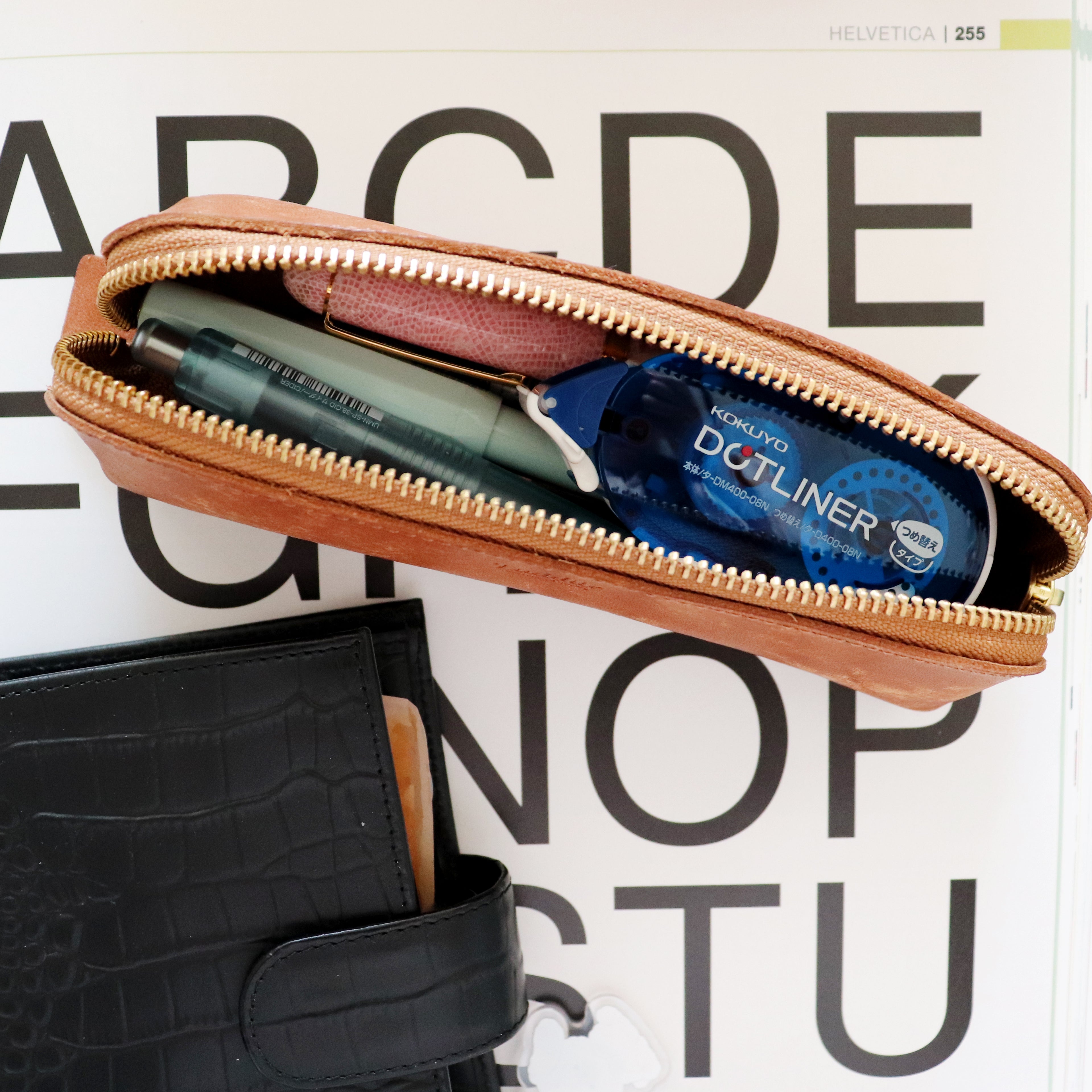 【Luddite】Leather Arch Pen Case - Maya (Brown)