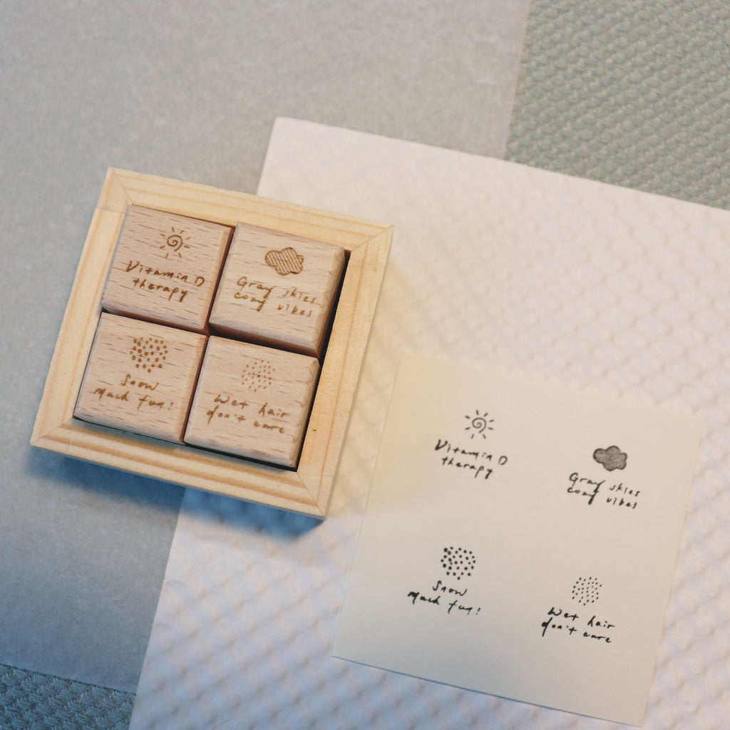 【Partialafra】Wooden Stamp Set - Weather