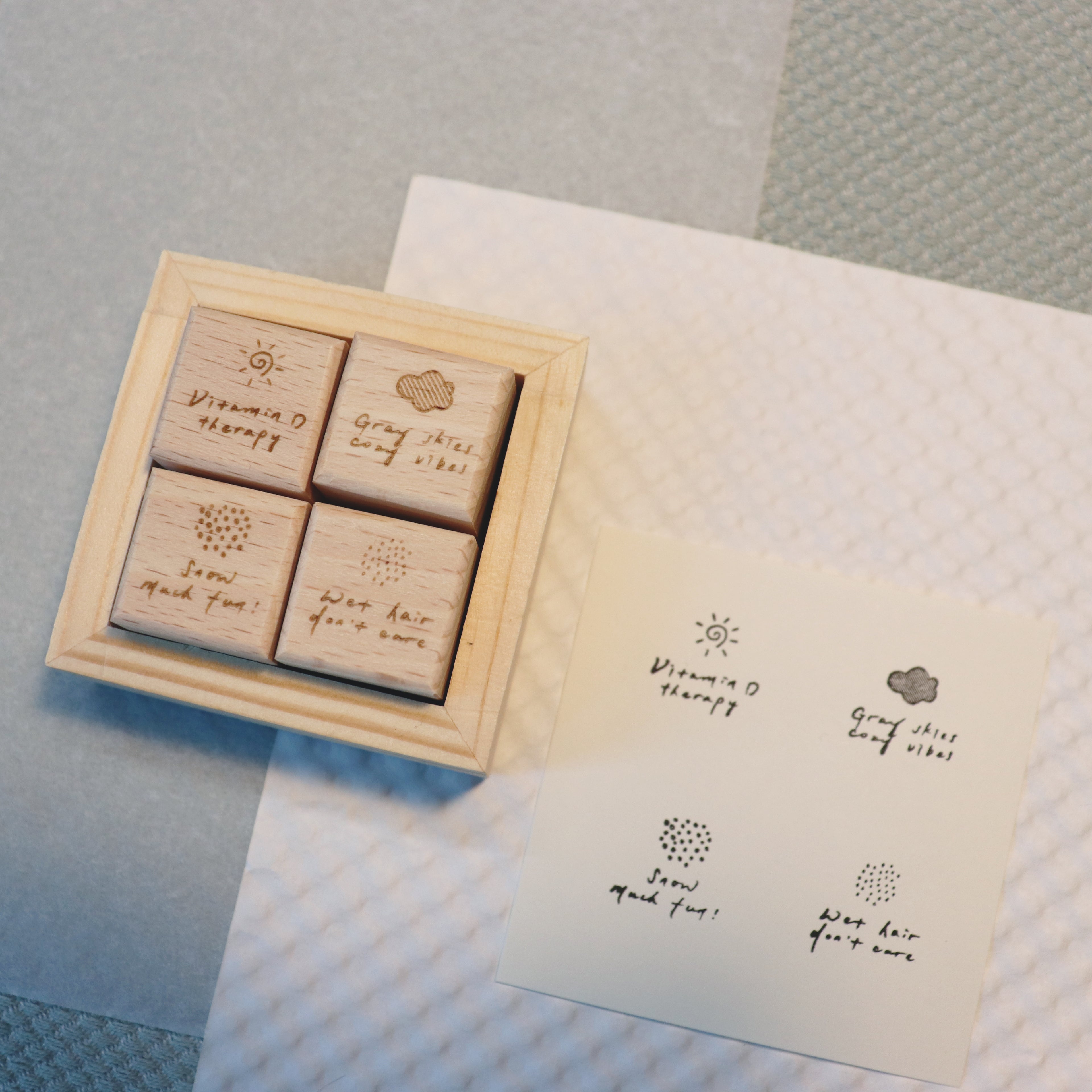 【Partialafra】Wooden Stamp Set - Weather