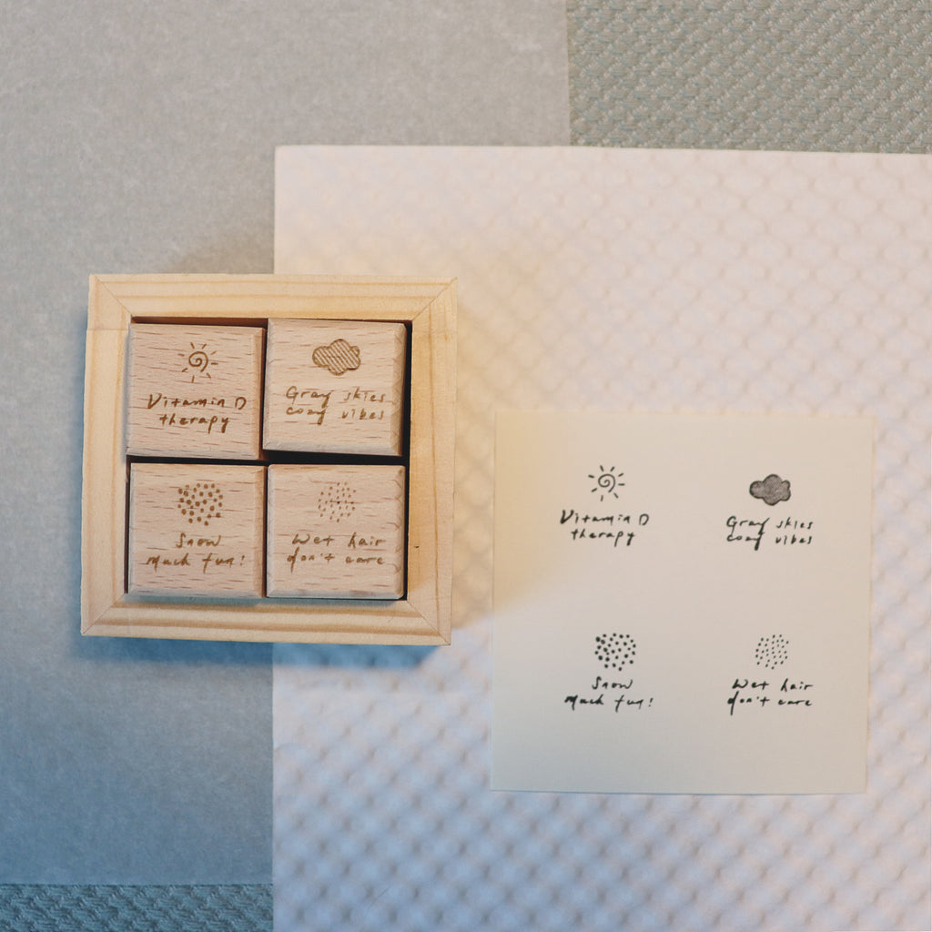 【Partialafra】Wooden Stamp Set - Weather