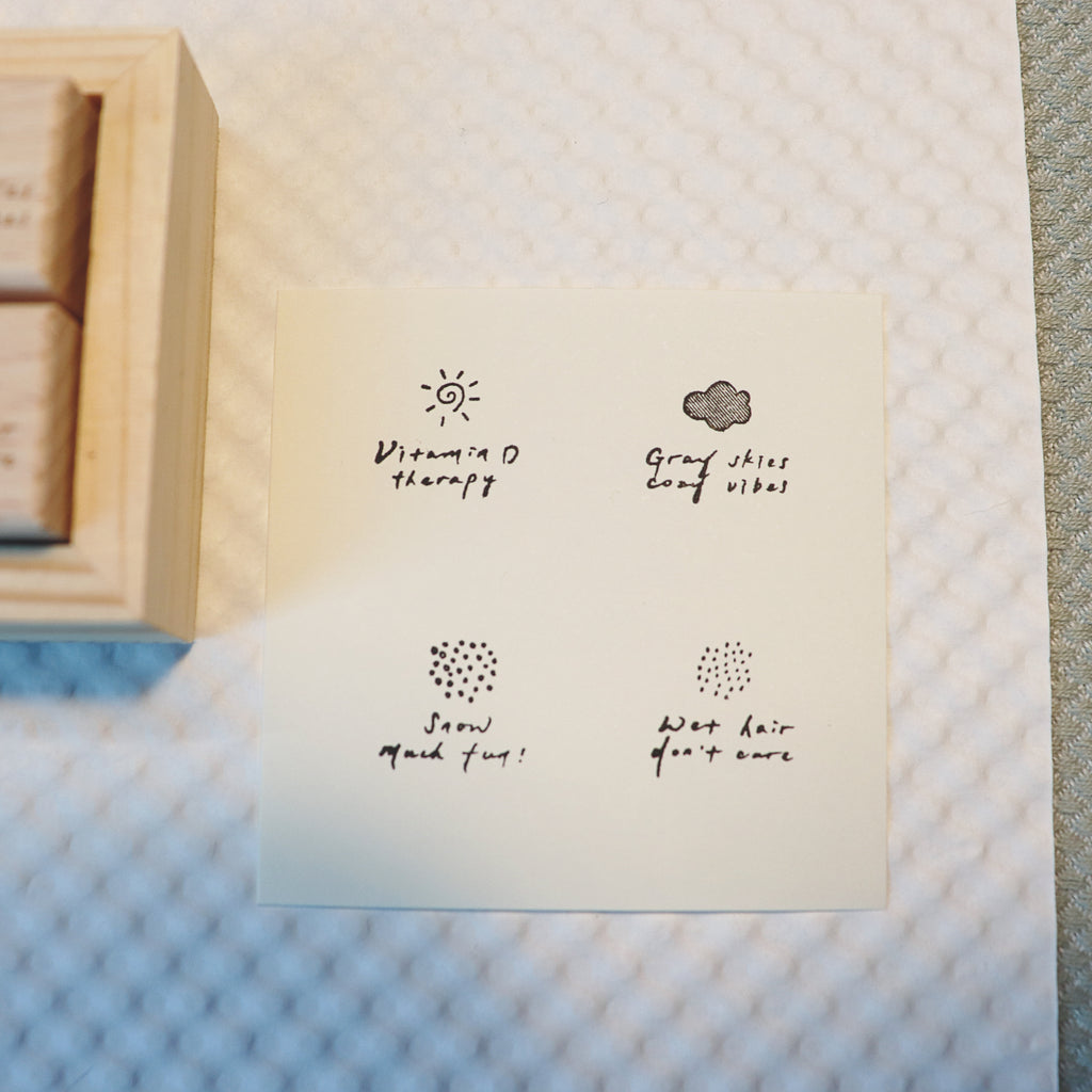 【Partialafra】Wooden Stamp Set - Weather