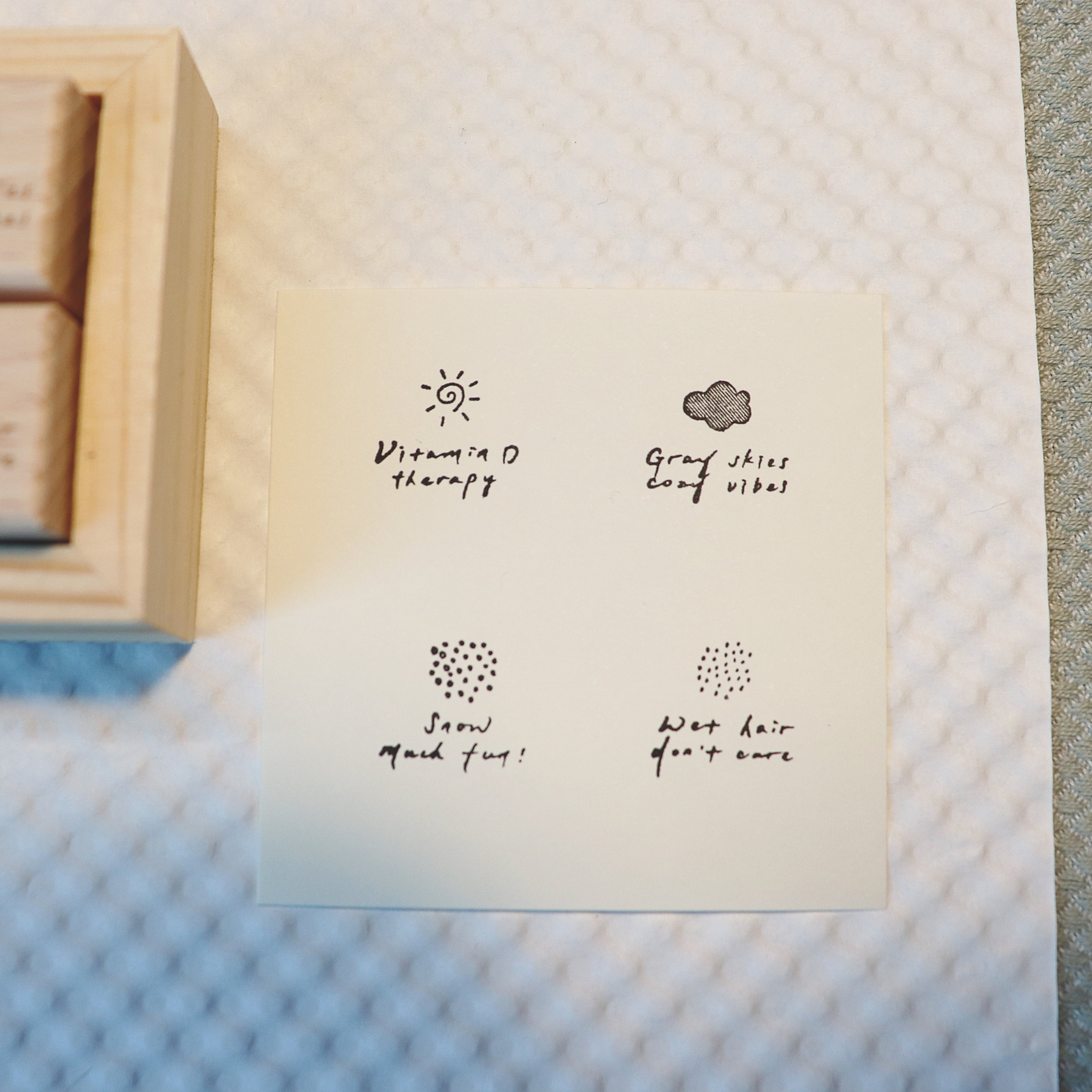 【Partialafra】Wooden Stamp Set - Weather