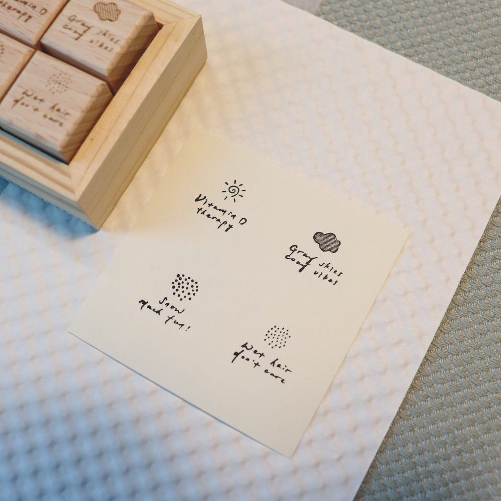 【Partialafra】Wooden Stamp Set - Weather