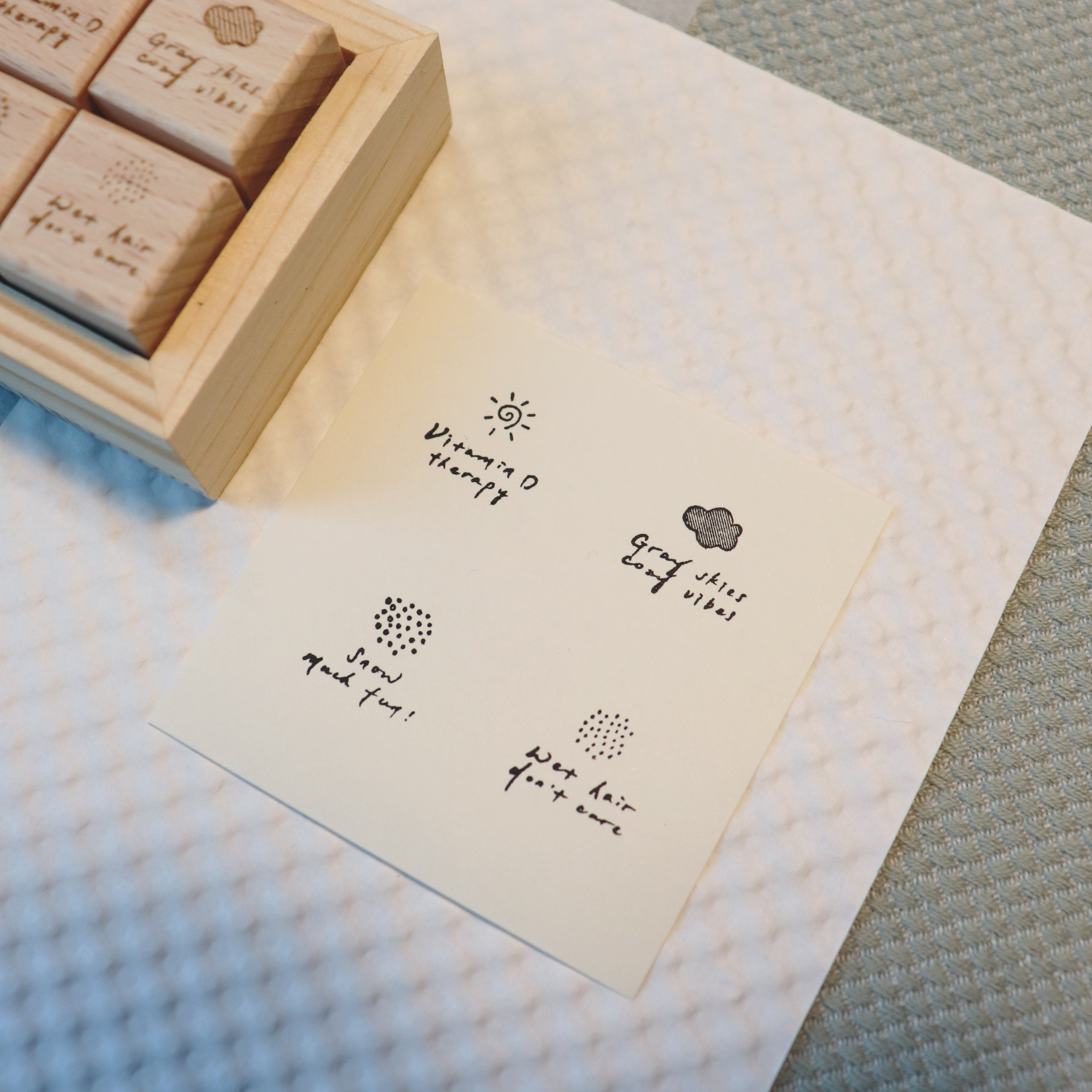 【Partialafra】Wooden Stamp Set - Weather