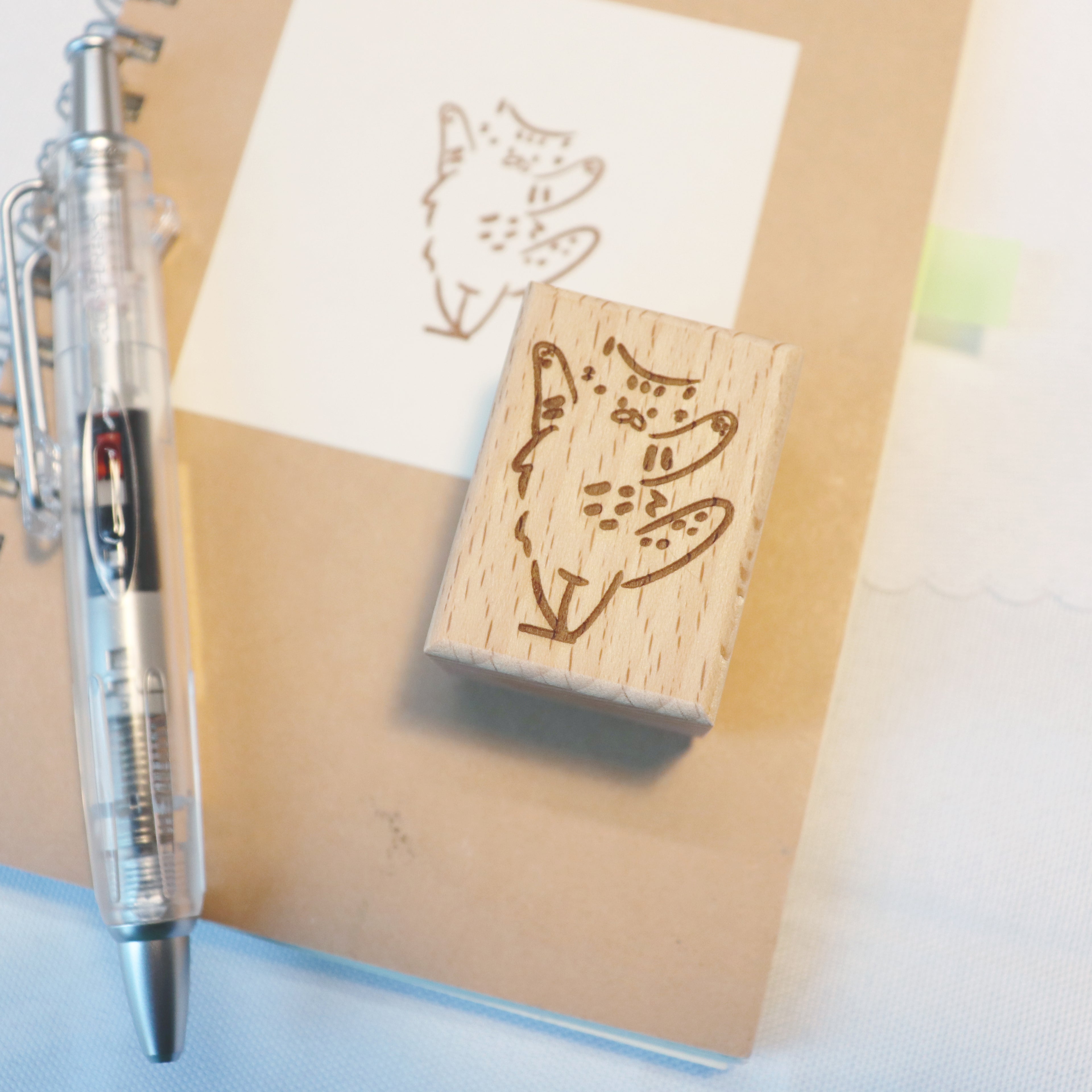 【Sanen】Wooden Stamp - Look at the Fish I Caught — It's THIS Big!