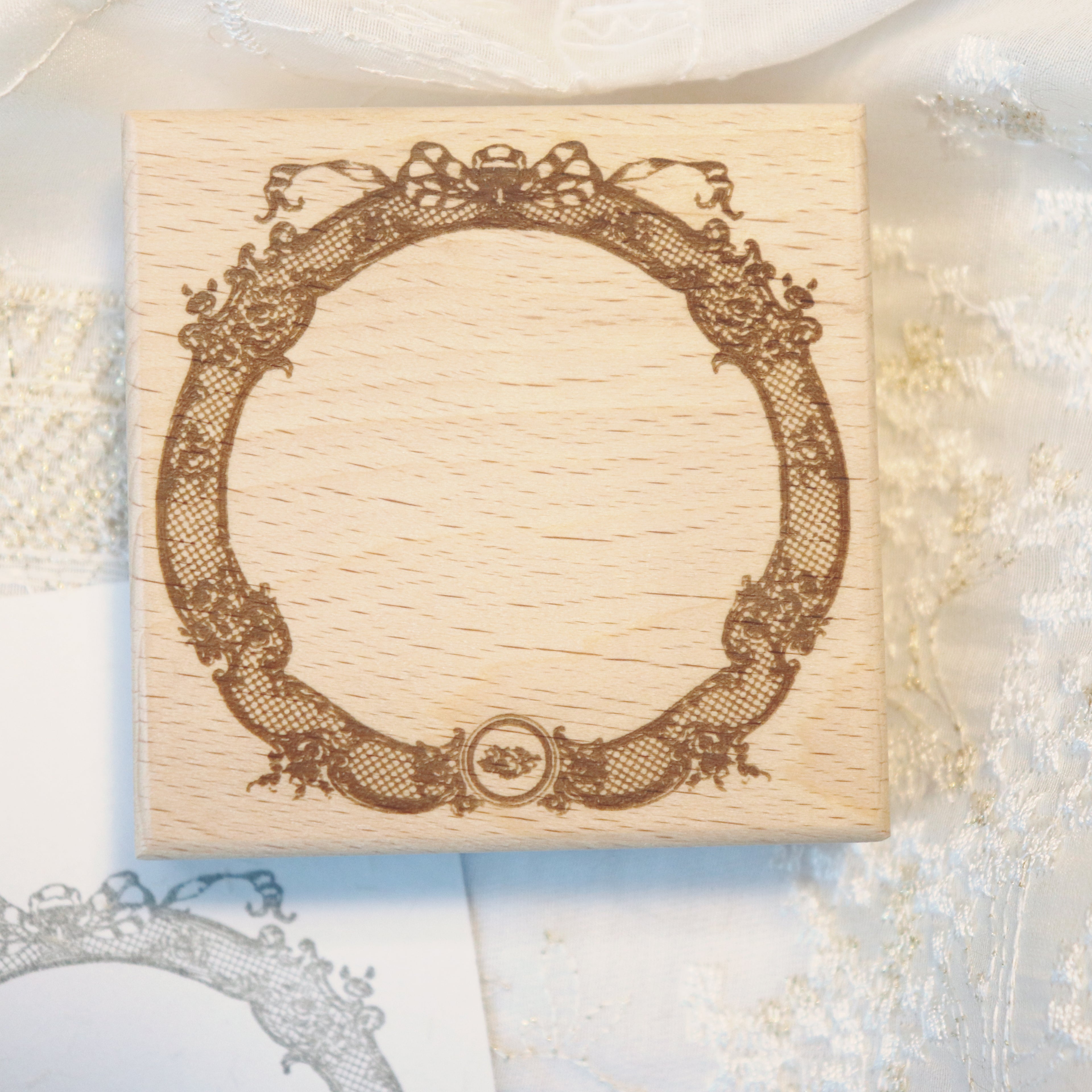 【Bunny Craft House】Wooden Stamp - Laced Frame