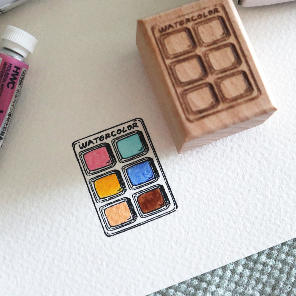[Snow Joe] Watercolor Palette Swatch Stamp - 6 Colors