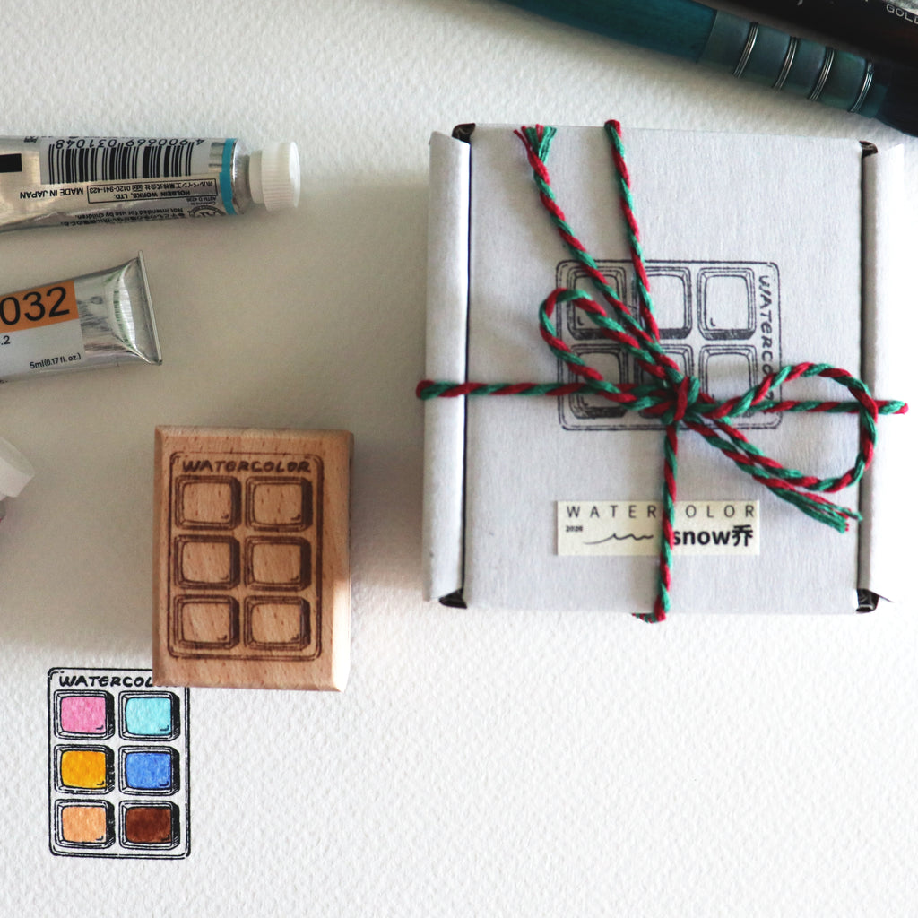 [Snow Joe] Watercolor Palette Swatch Stamp - 6 Colors