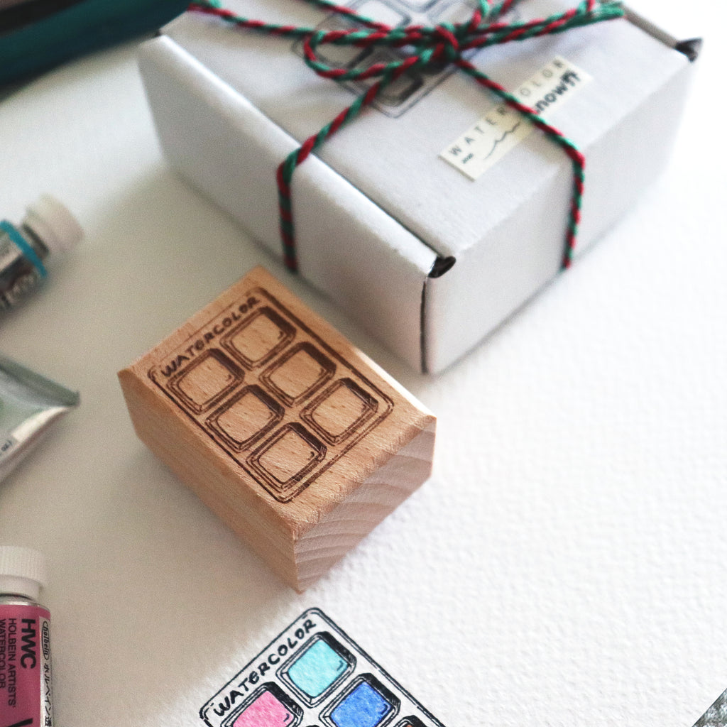 [Snow Joe] Watercolor Palette Swatch Stamp - 6 Colors