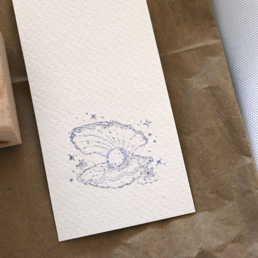 [Bunny Craft House] Wood Stamp - Pearl Shell