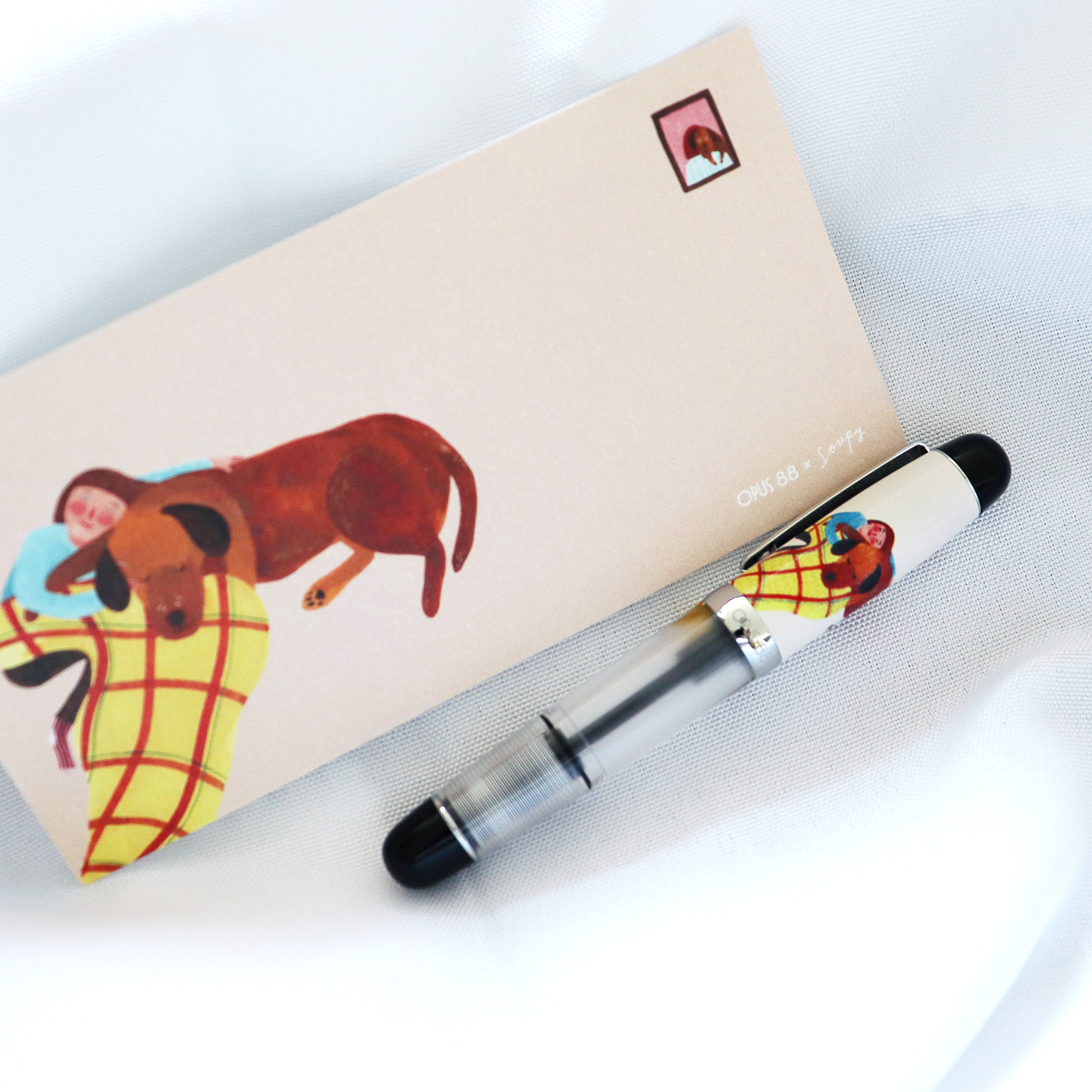 [OPUS 88] Hugging Mini Pocket Fountain Pen - Soupy Tang Collaboration