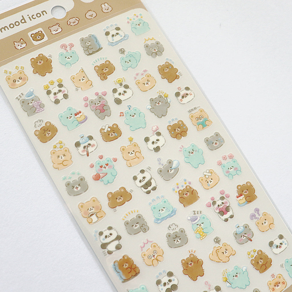 [Mind Wave] Mood Icon Stickers - Bear Emoji Expressions