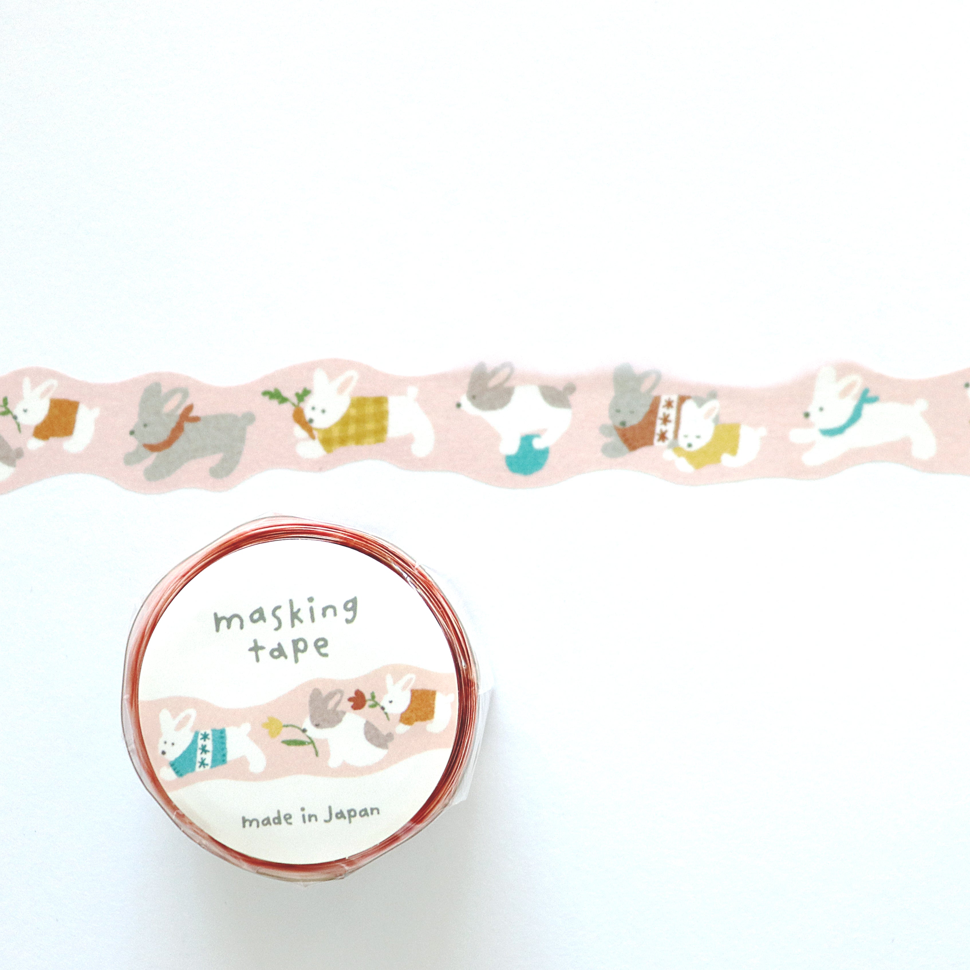[Mind Wave] Hokkori Die-Cut Masking Tape- Rabbit